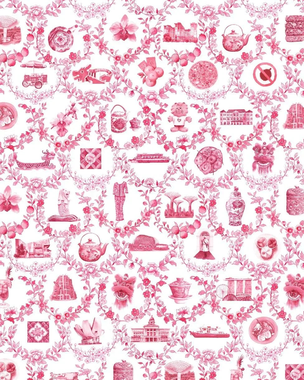 SINGLAPA | Red Singapore Icon Tea Towel
