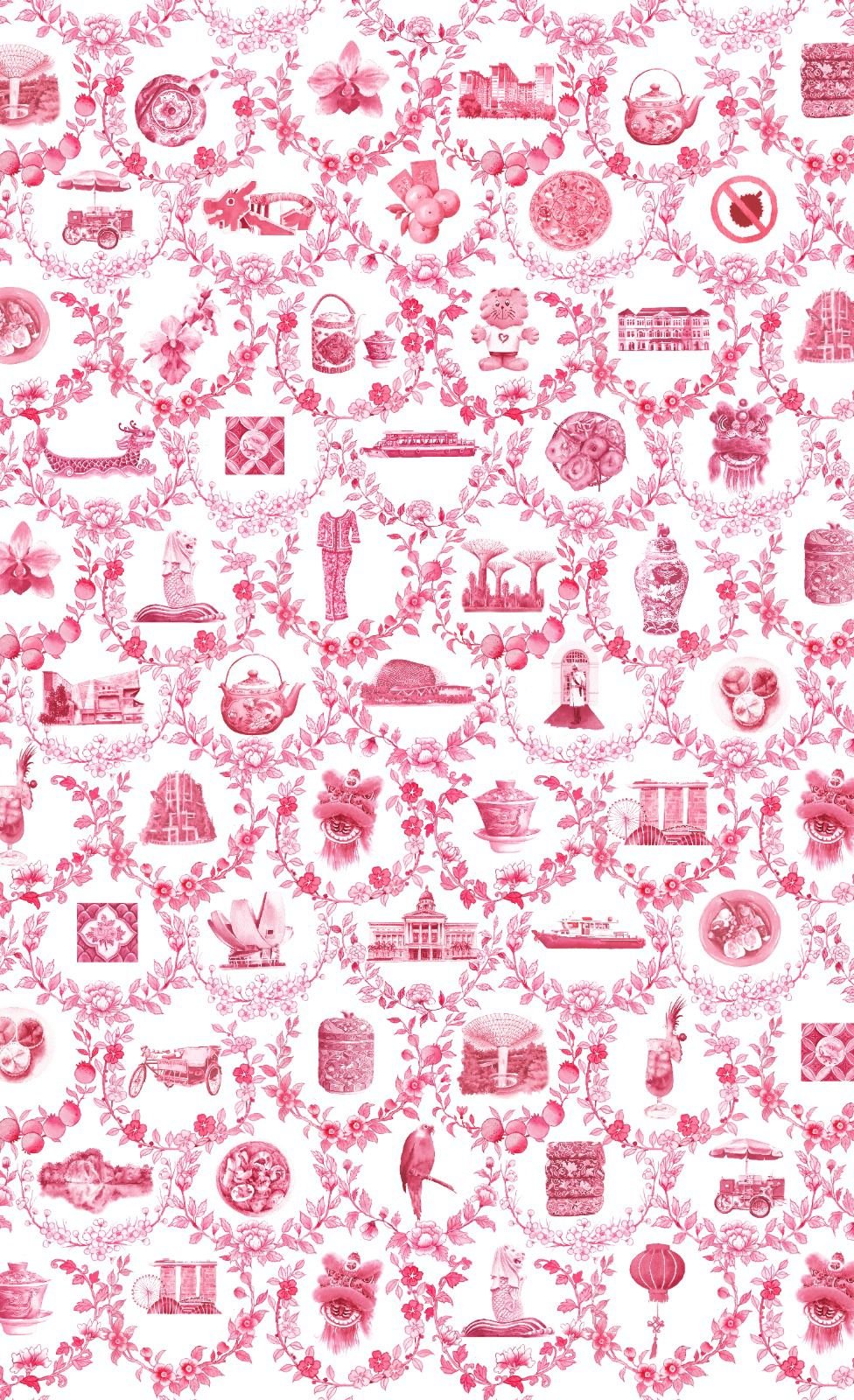 SINGLAPA | Red Singapore Icon Tea Towel