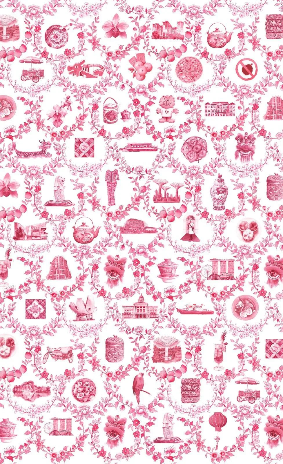 SINGLAPA | Red Singapore Icon Tea Towel