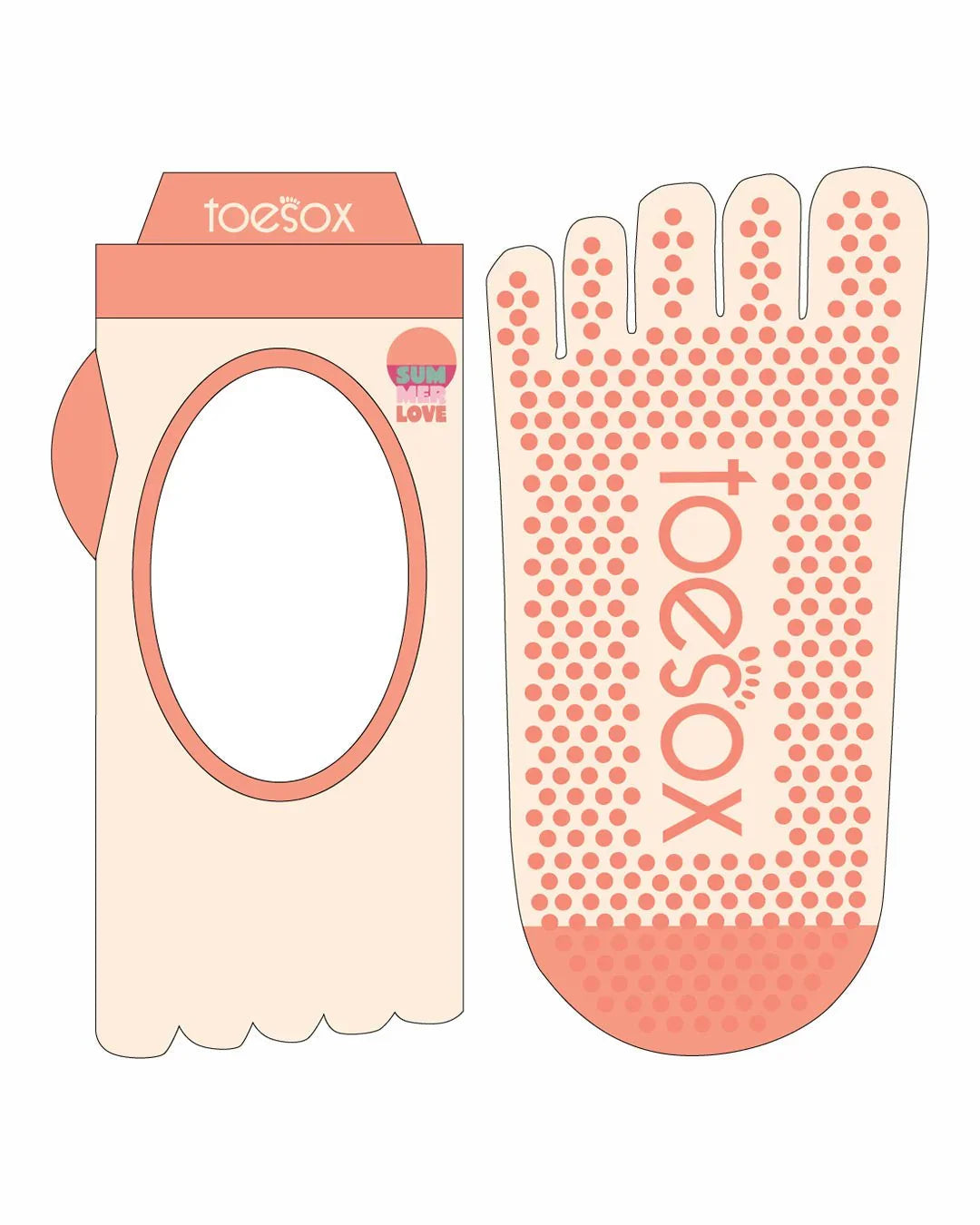 TOESOX | Ultra Fine Knit Bellarina Full Toe - Summer Love