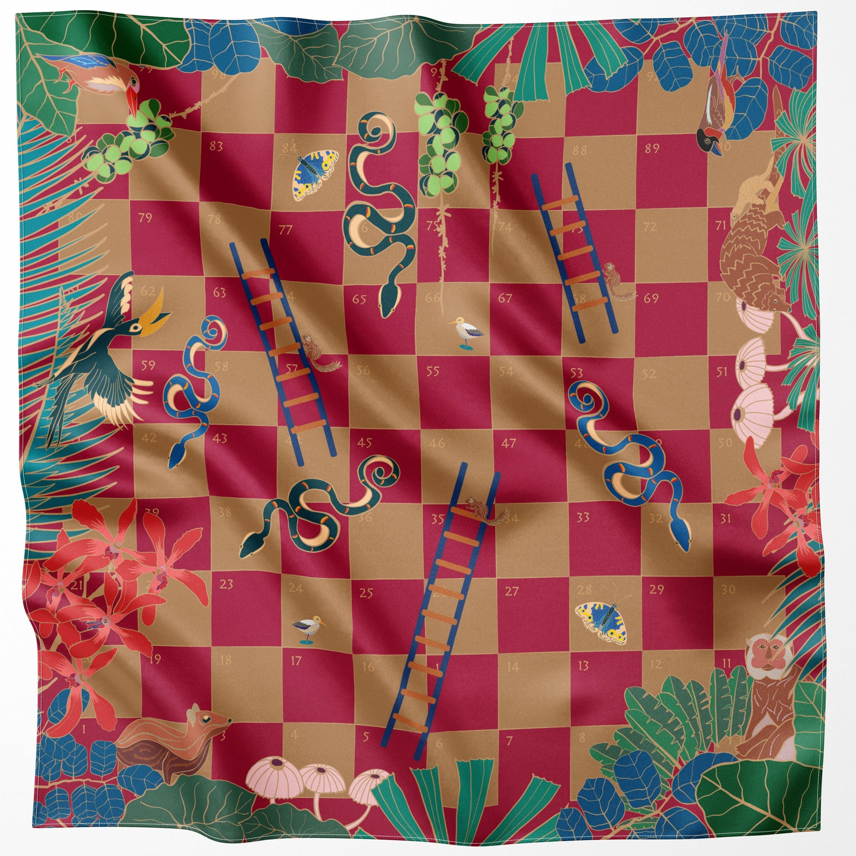 BINARY STYLE | Snake and Ladder Silk Scarf