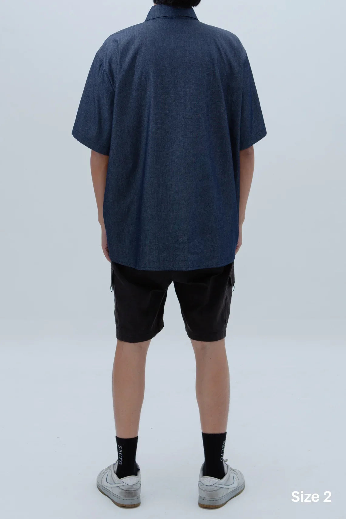 SAERO COLLECTIVE | Denim Short Sleeve Shirt | Blue