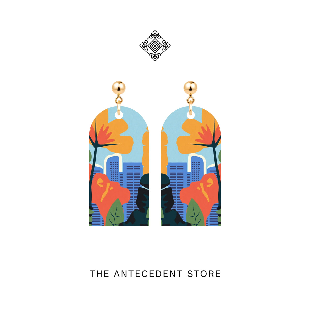 THE ANTECEDENT STORE | Singapore Skyline Earrings | Island Colours Series No. 02