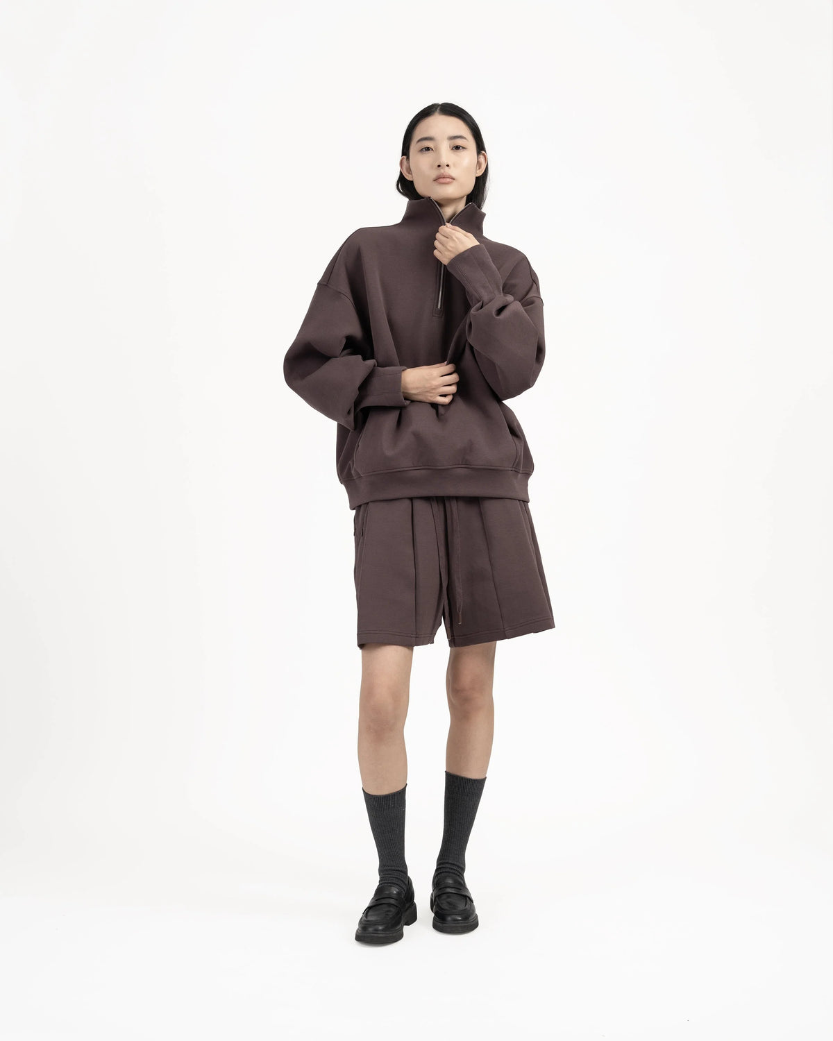 GRAYE | Quarter Zip Pullover - Fig