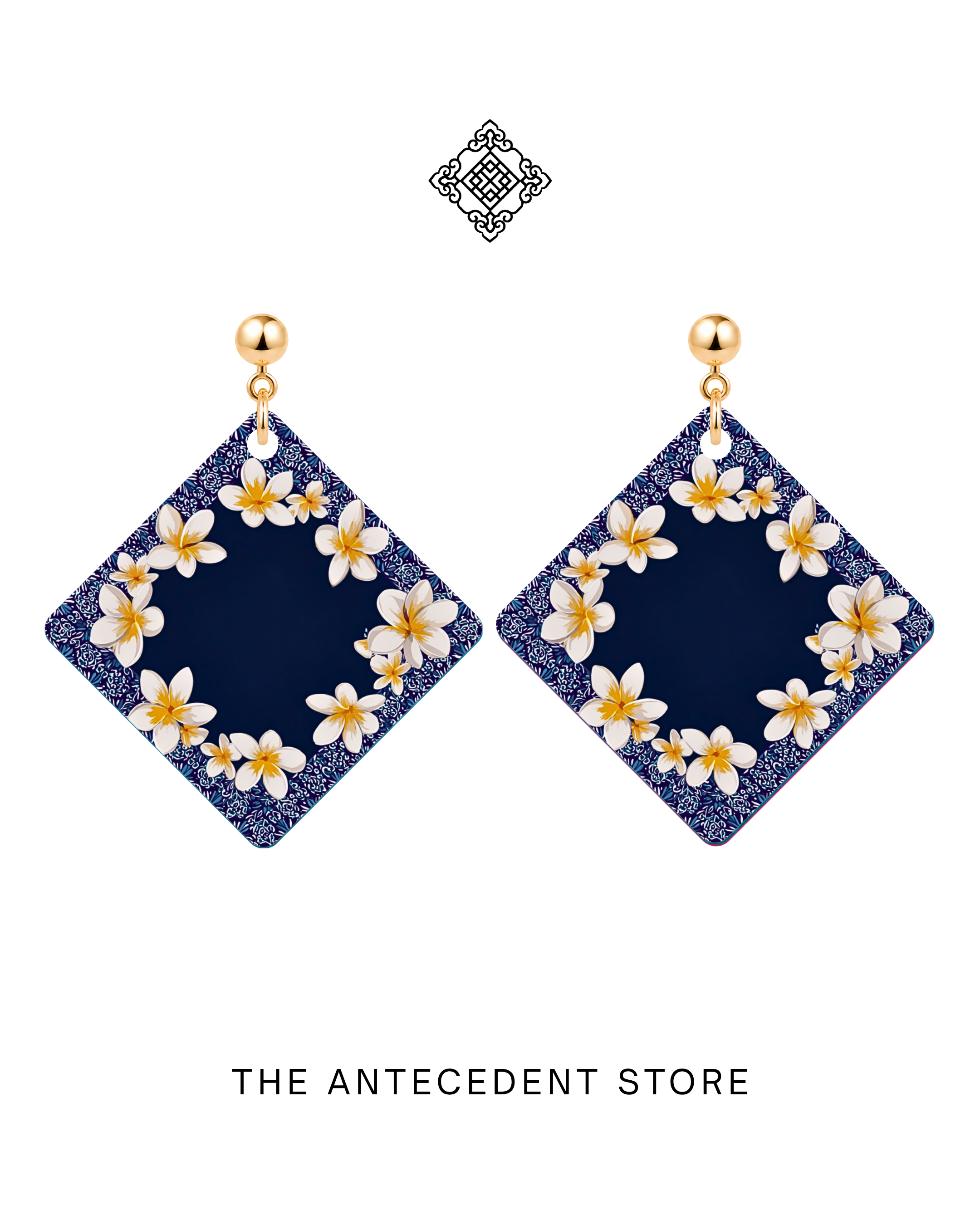 THE ANTECEDENT STORE | Frangipani Tile Earrings