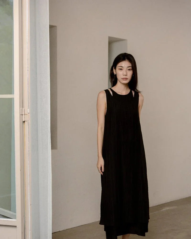 SAERO COLLECTIVE | Mok Textured Dress | Black