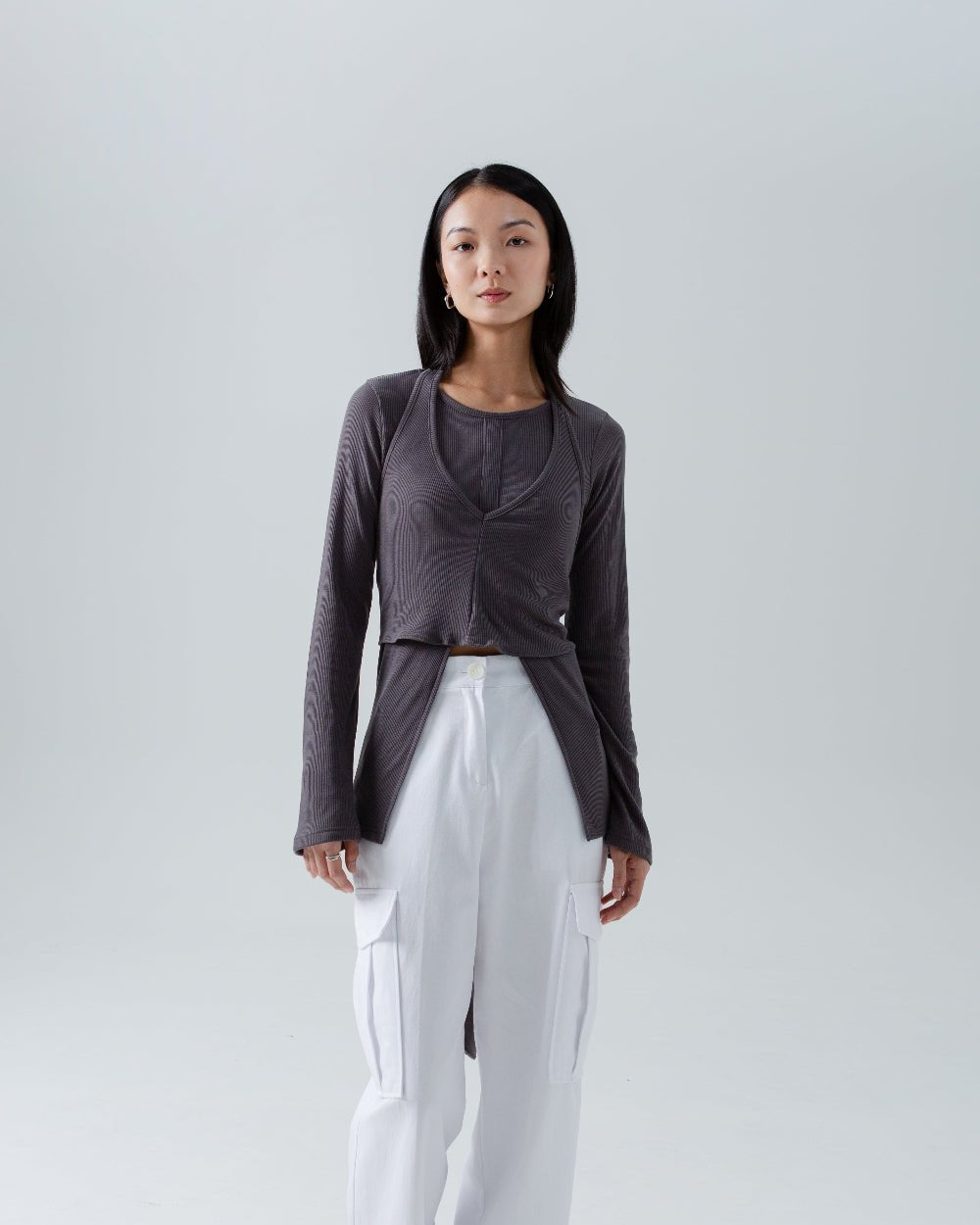 SAERO COLLECTIVE | Split Layer Top | Slate Grey