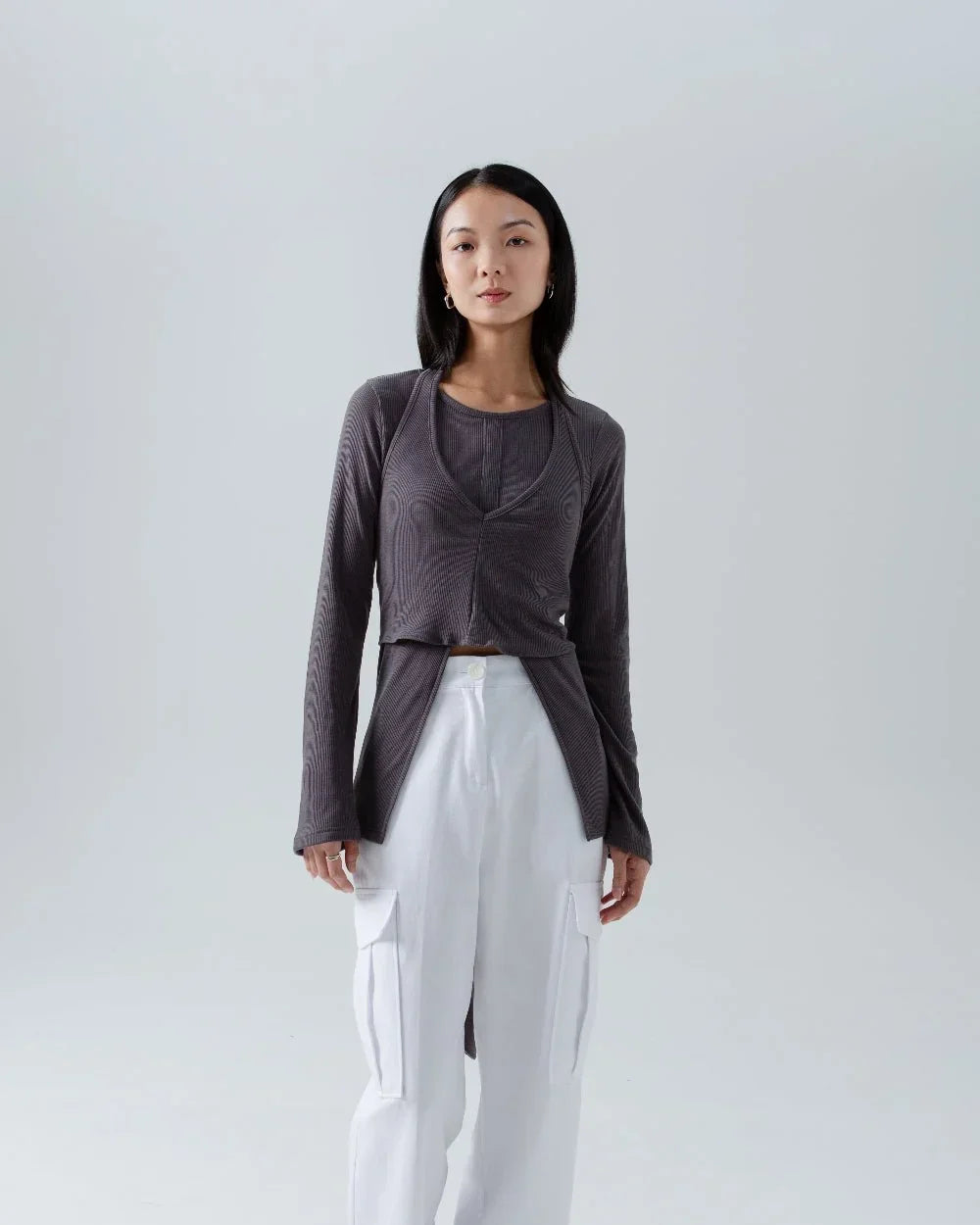 SAERO COLLECTIVE | Split Layer Top | Slate Grey