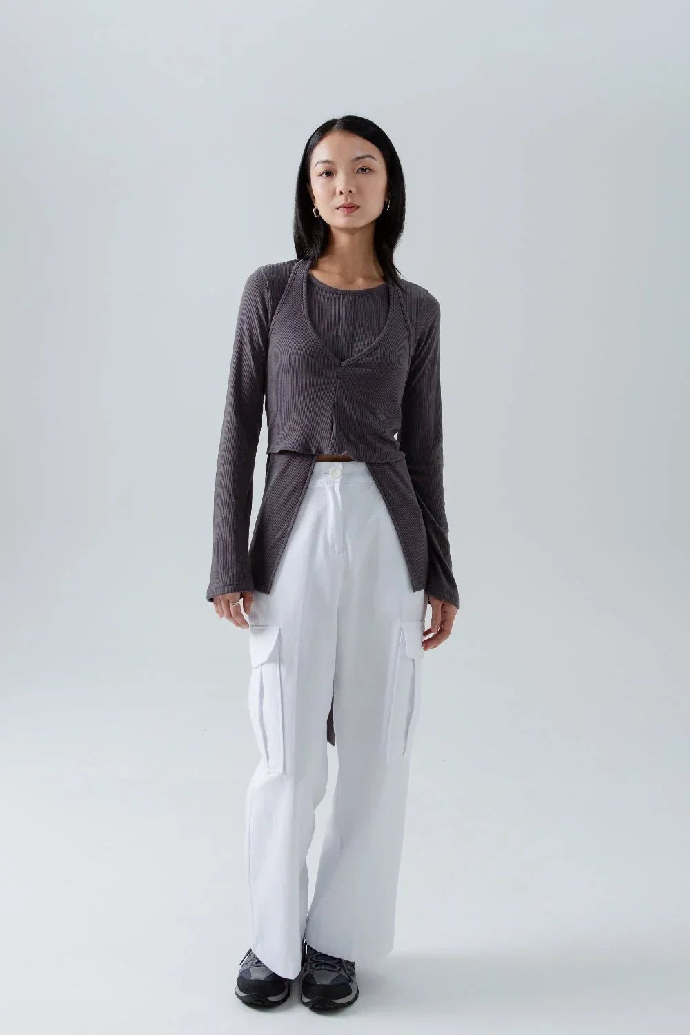 SAERO COLLECTIVE | Split Layer Top | Slate Grey