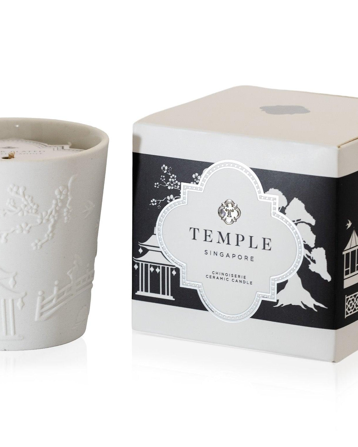 TEMPLE CANDLES | Chinoiserie Ceramic Candle