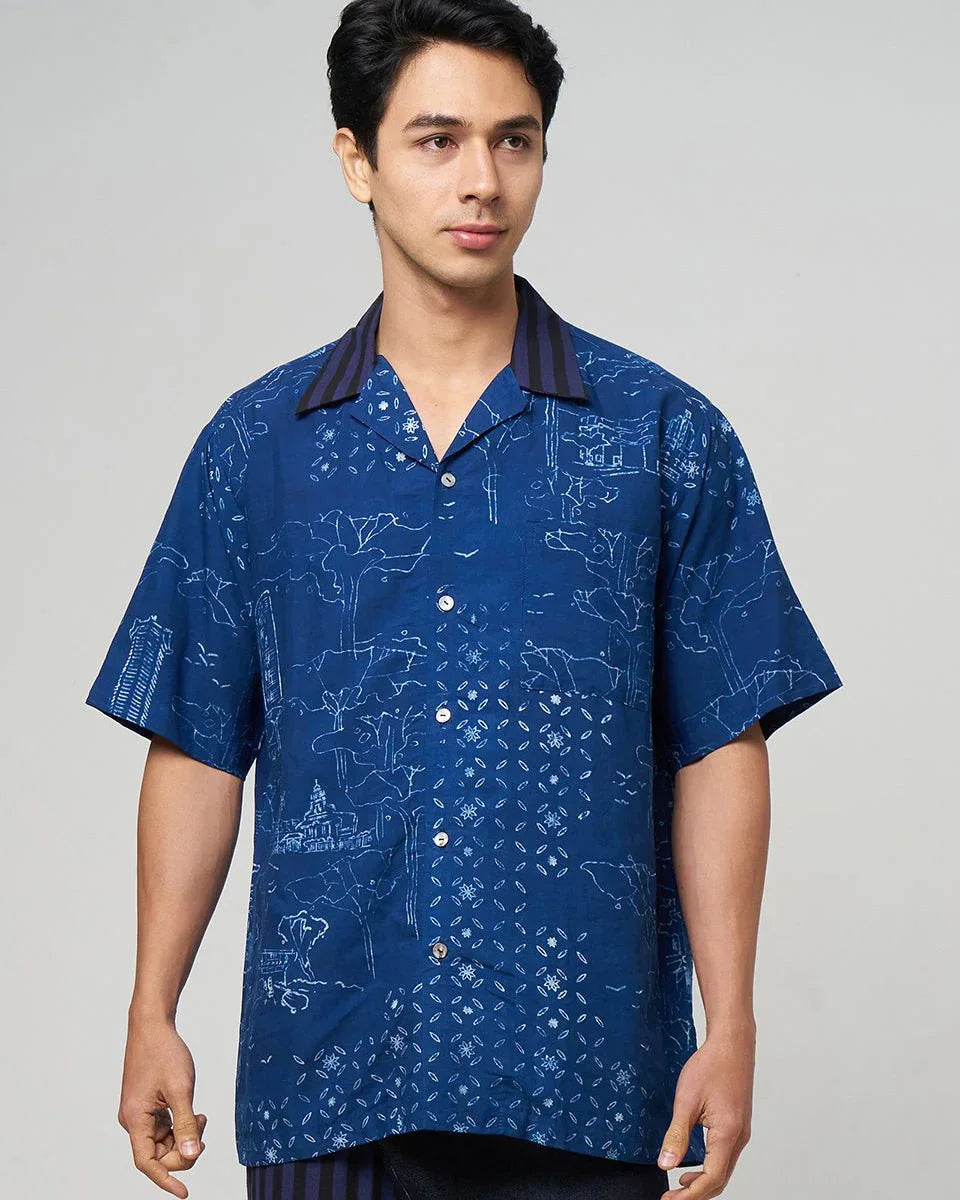 NYANA NYANA | OekoTex Orchard Road Batik Camp Shirt
