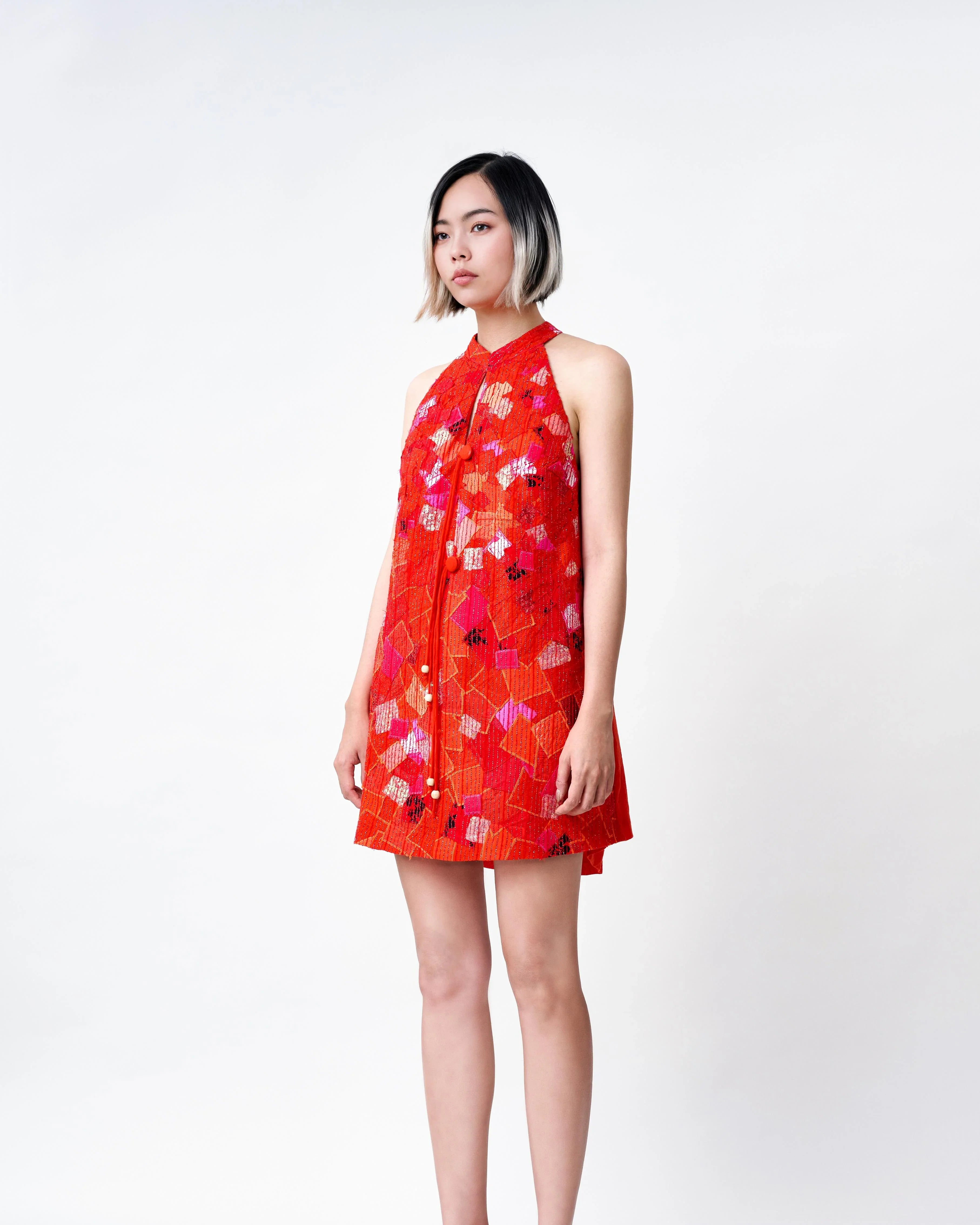 KHAAR | Firecracker Halter Dress