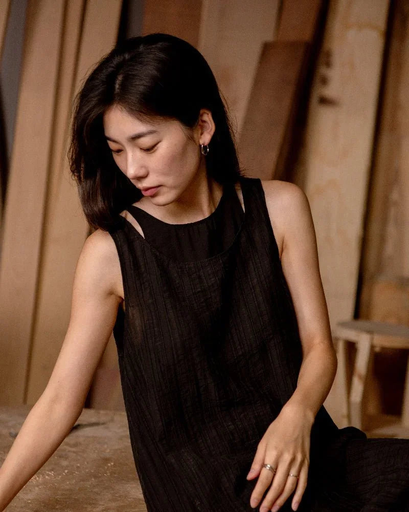 SAERO COLLECTIVE | Mok Textured Dress | Black