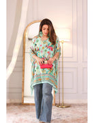 JINDER'S | Floral Green Kaftan