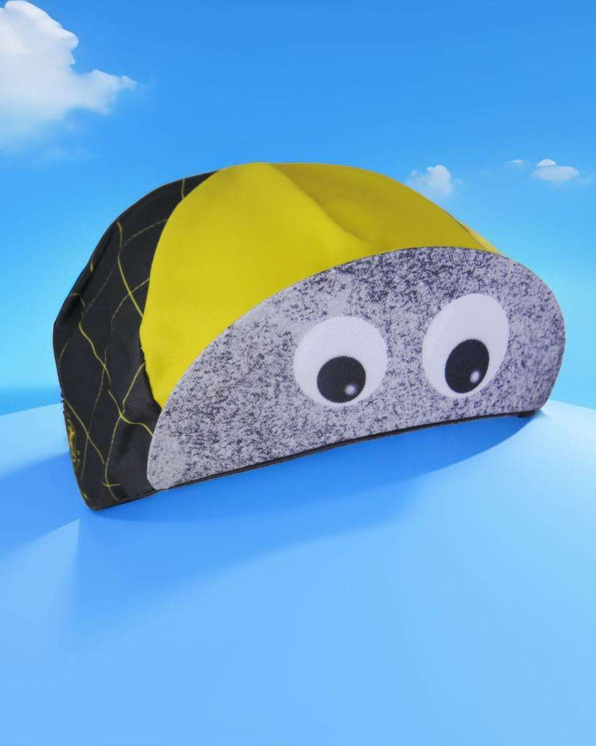A DESIGN BY TAKACHYA | Cycling Cap - Googly Eyes Checkered Yellow