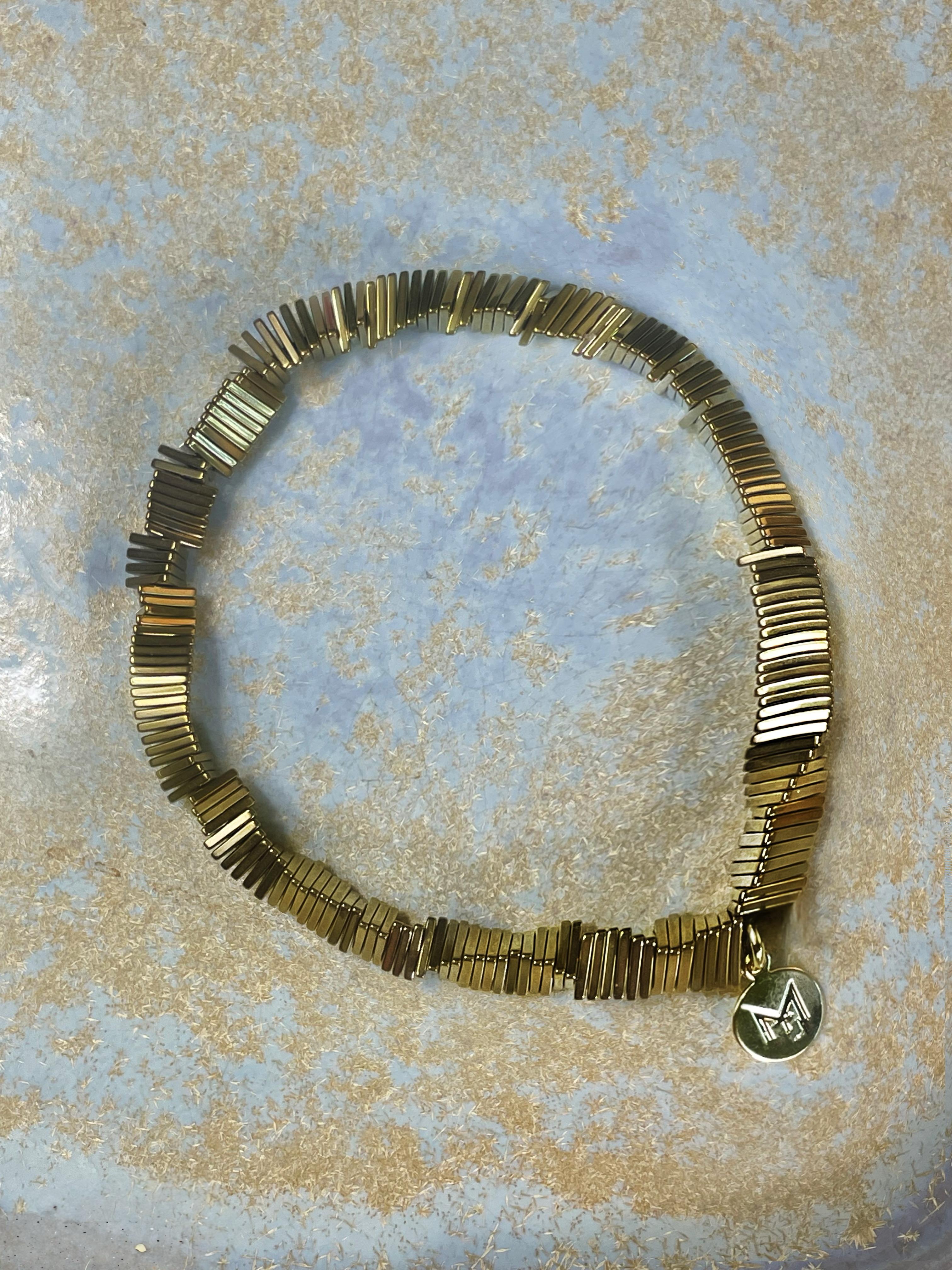 MARILYN TAN JEWELLERY | Kinetic Hematite Gemstone Elastic Bracelet