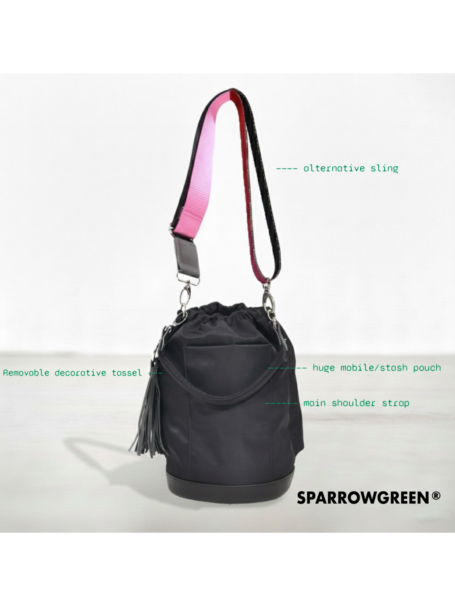 SPARROW GREEN | Brinkley Bucket Bag