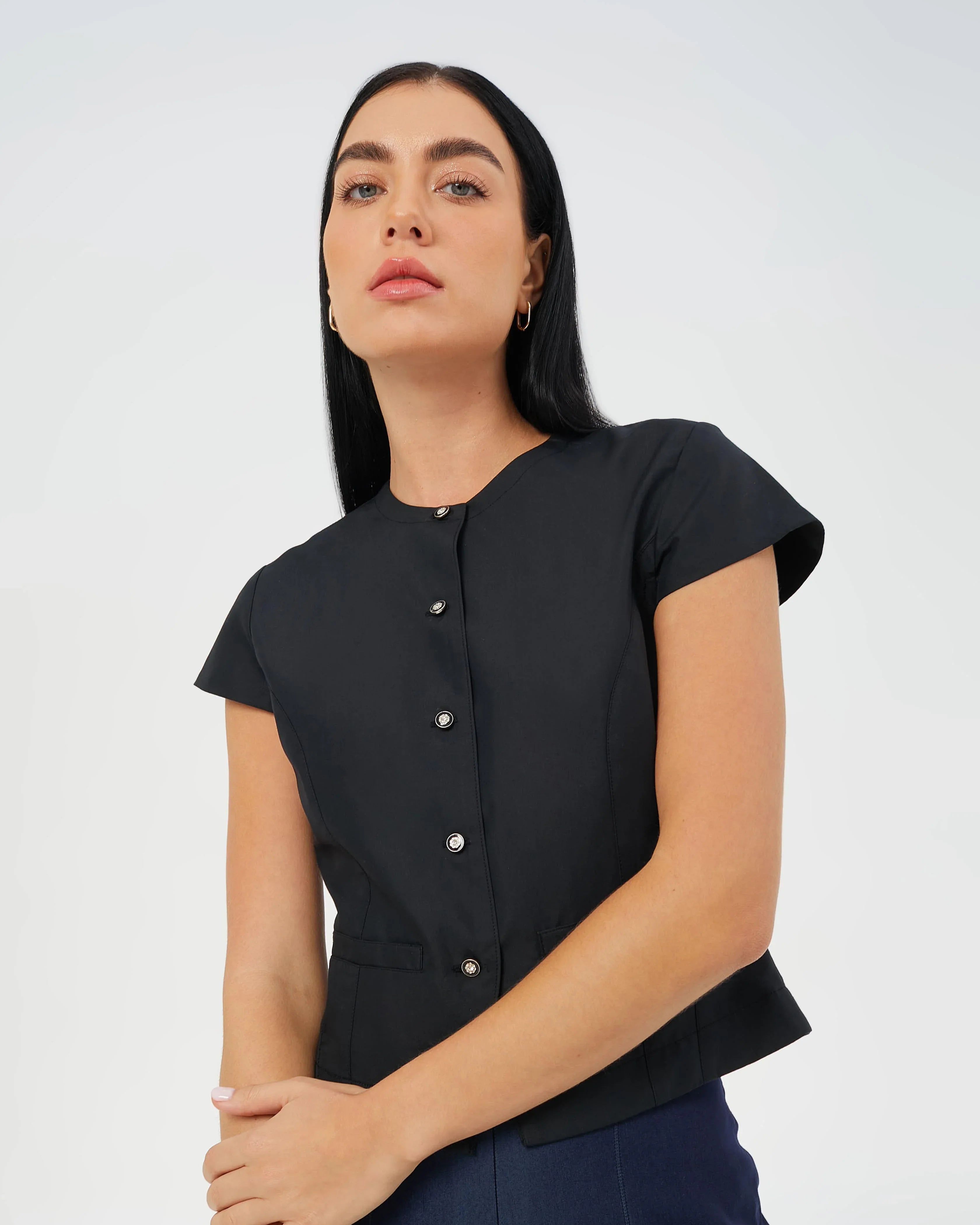 CAELI ECO LUXE | Tailored Button Top