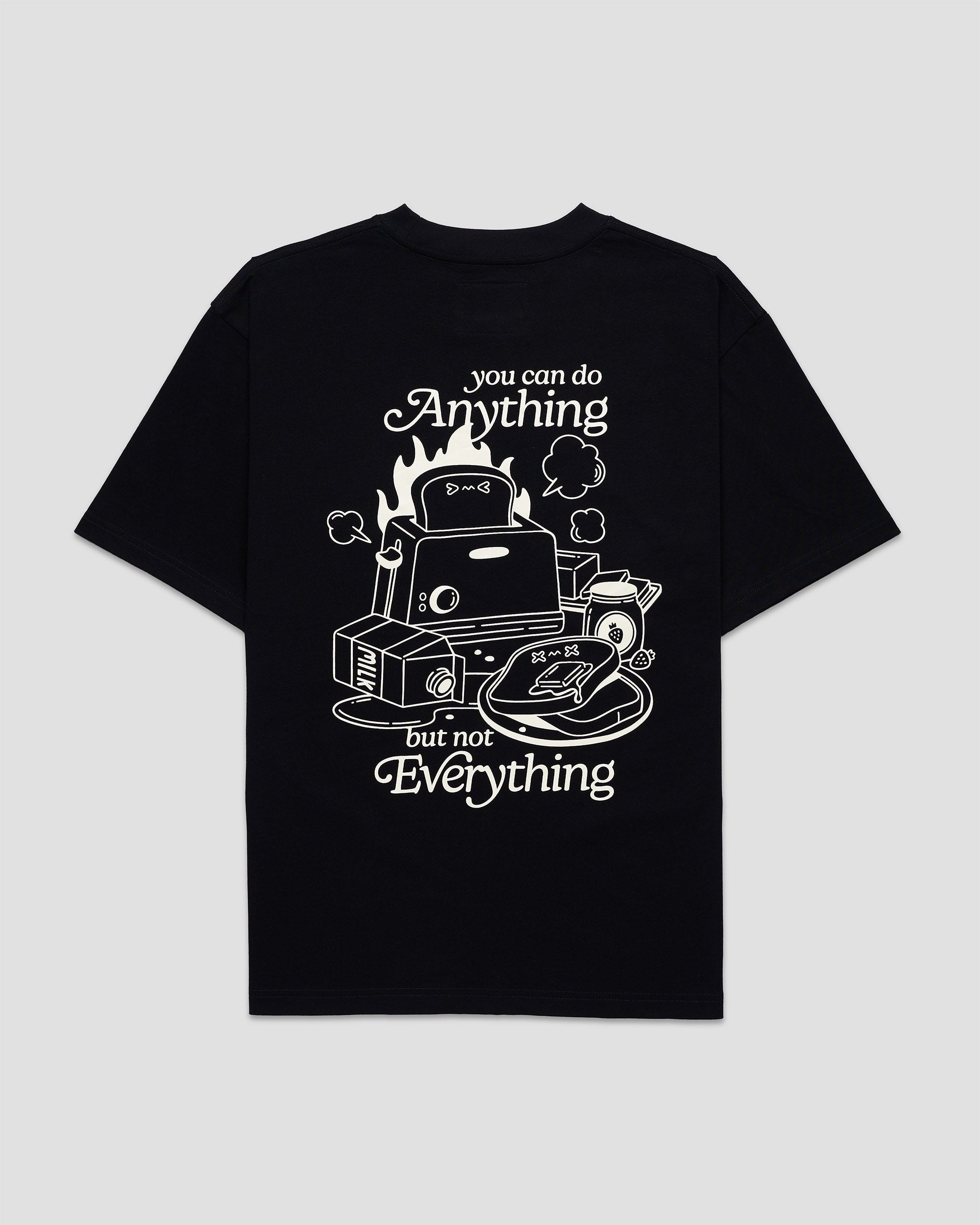 TALKING TOES | Burnout Toast Oversized Tee - Black