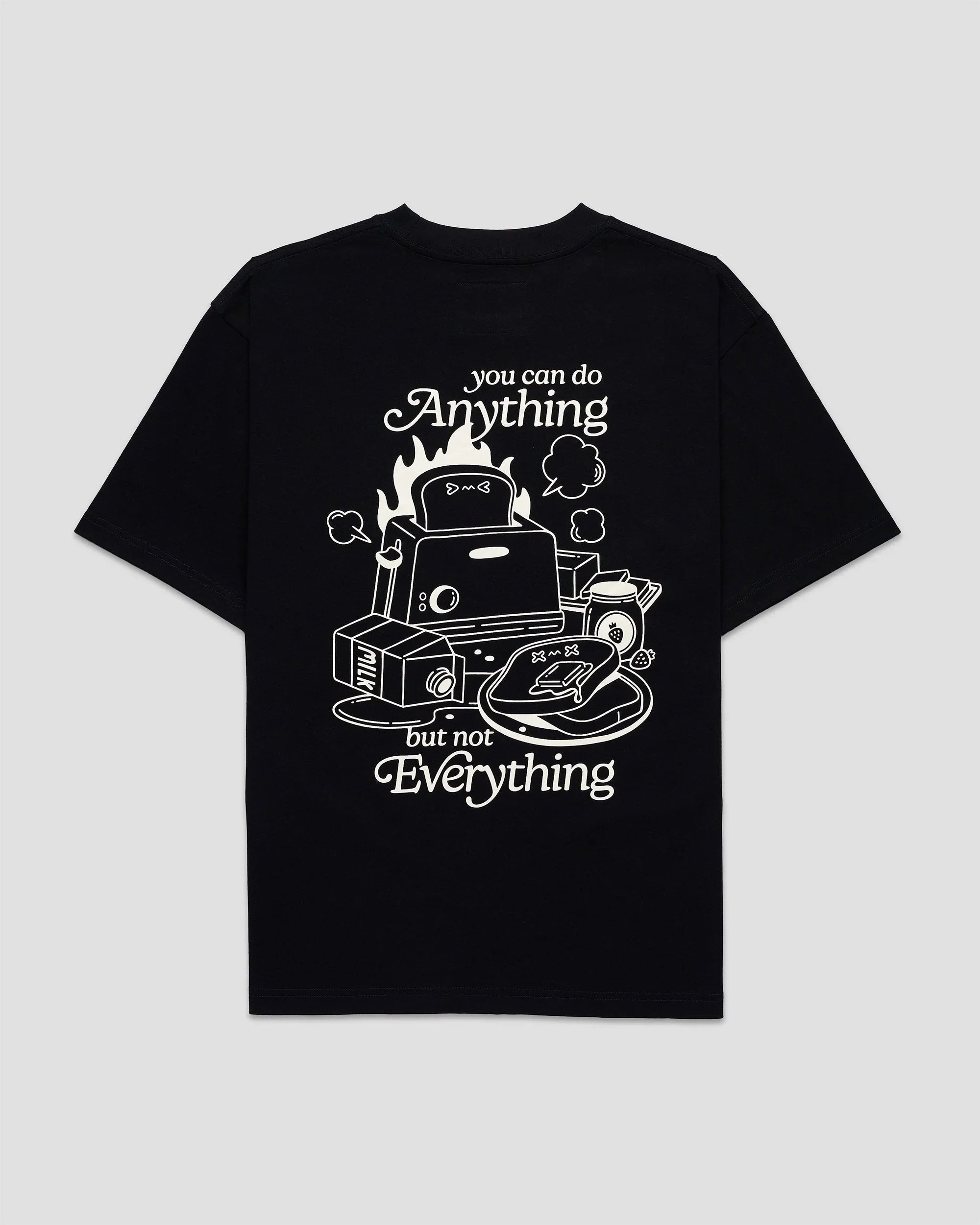 TALKING TOES | Burnout Toast Oversized Tee - Black