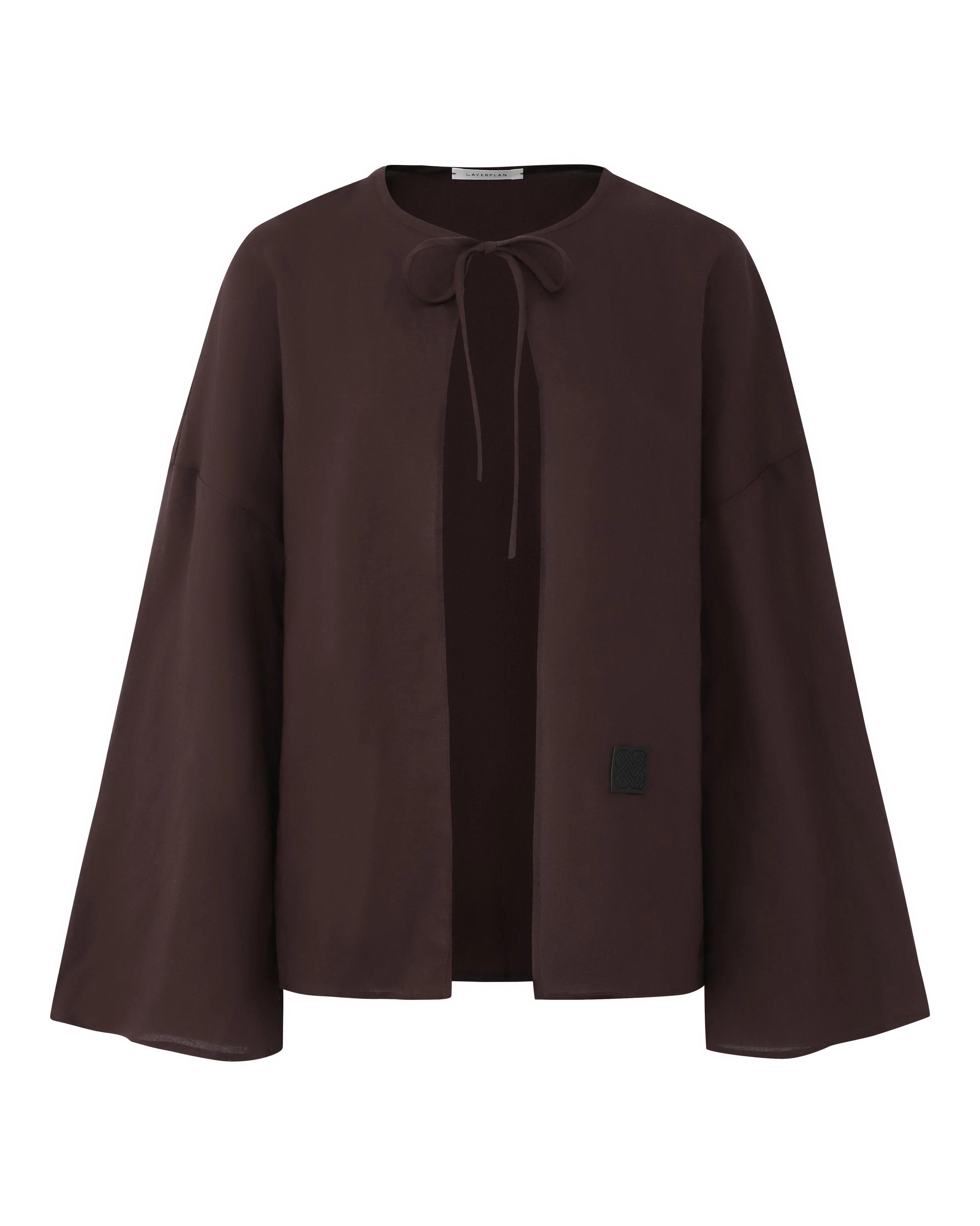 LAYERPLAN | Vinn Front Tie Line Jacket - Truffle
