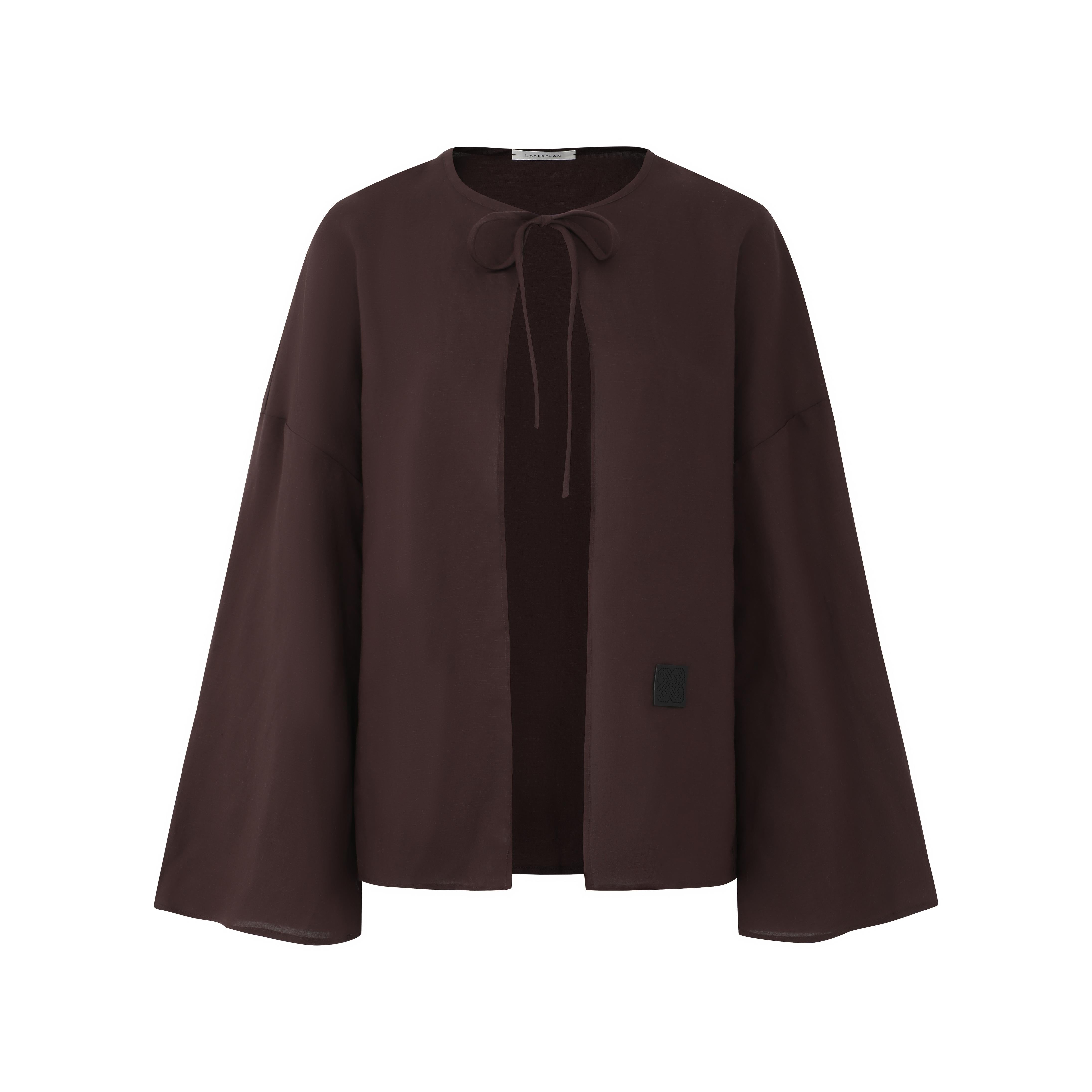 LAYERPLAN | Vinn Front Tie Line Jacket - Truffle