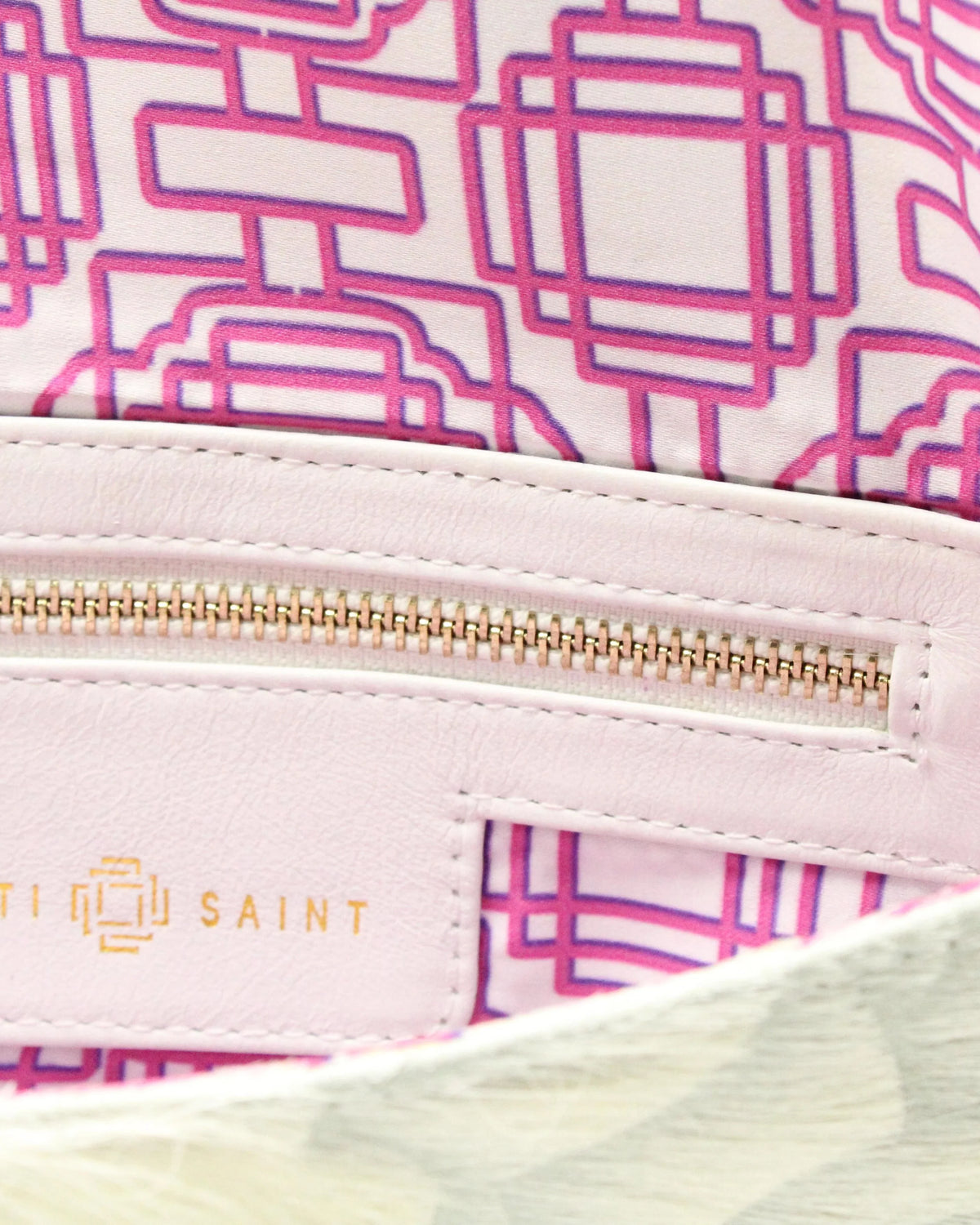 DESTI SAINT | Hand Etched Leather Envelope With Howlite Ingot
