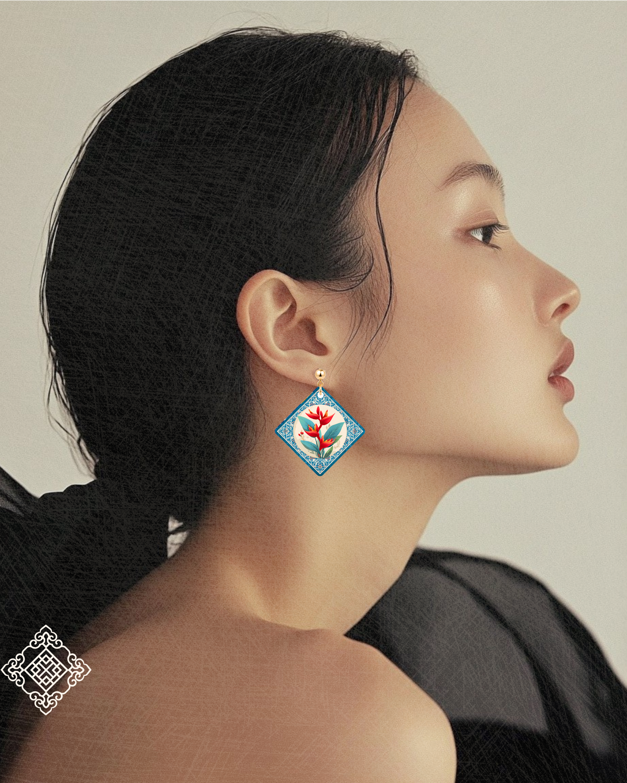 THE ANTECEDENT STORE | Heliconia Tile Earrings