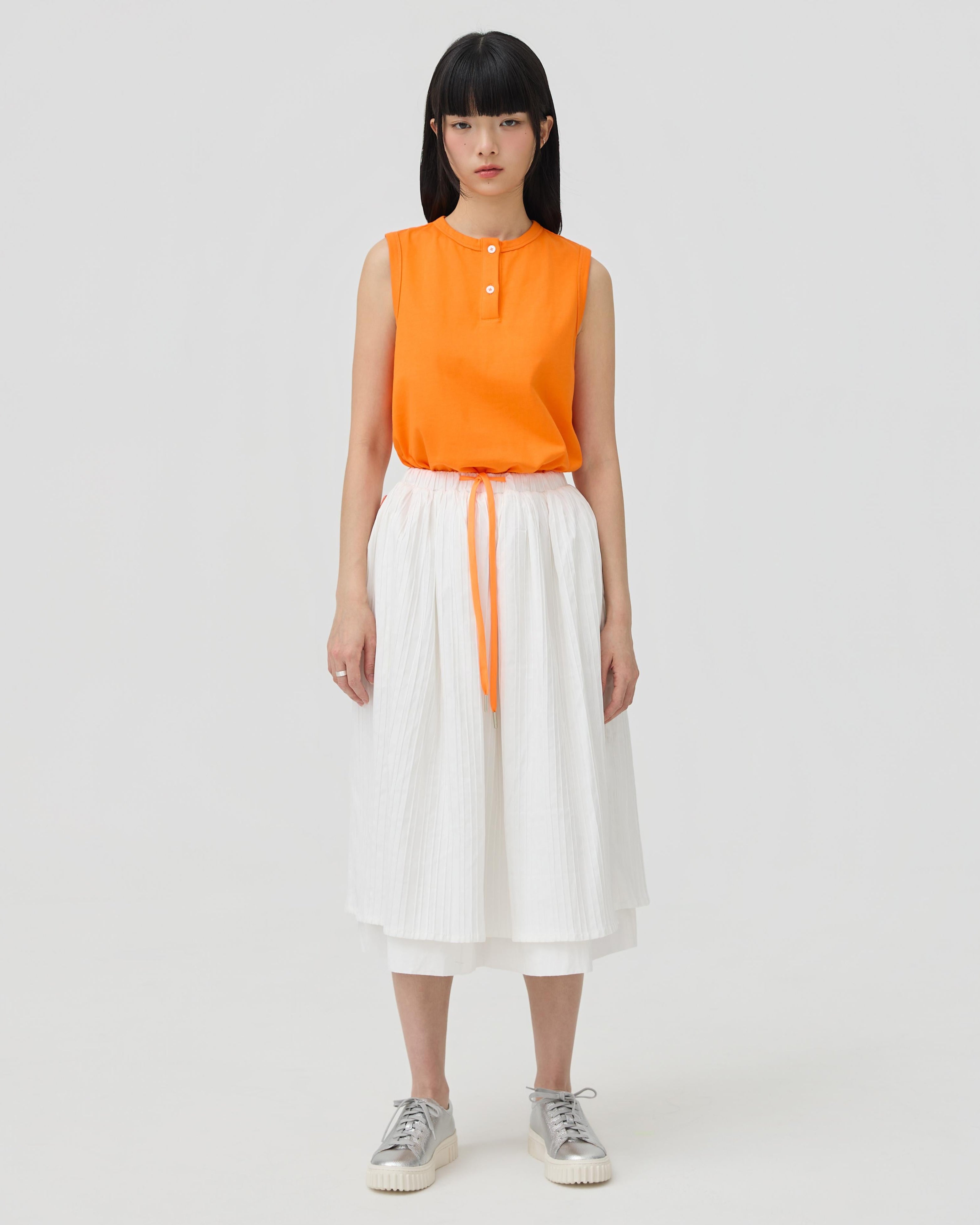 3EIGHTH | Futae Skirt In White Seersucker