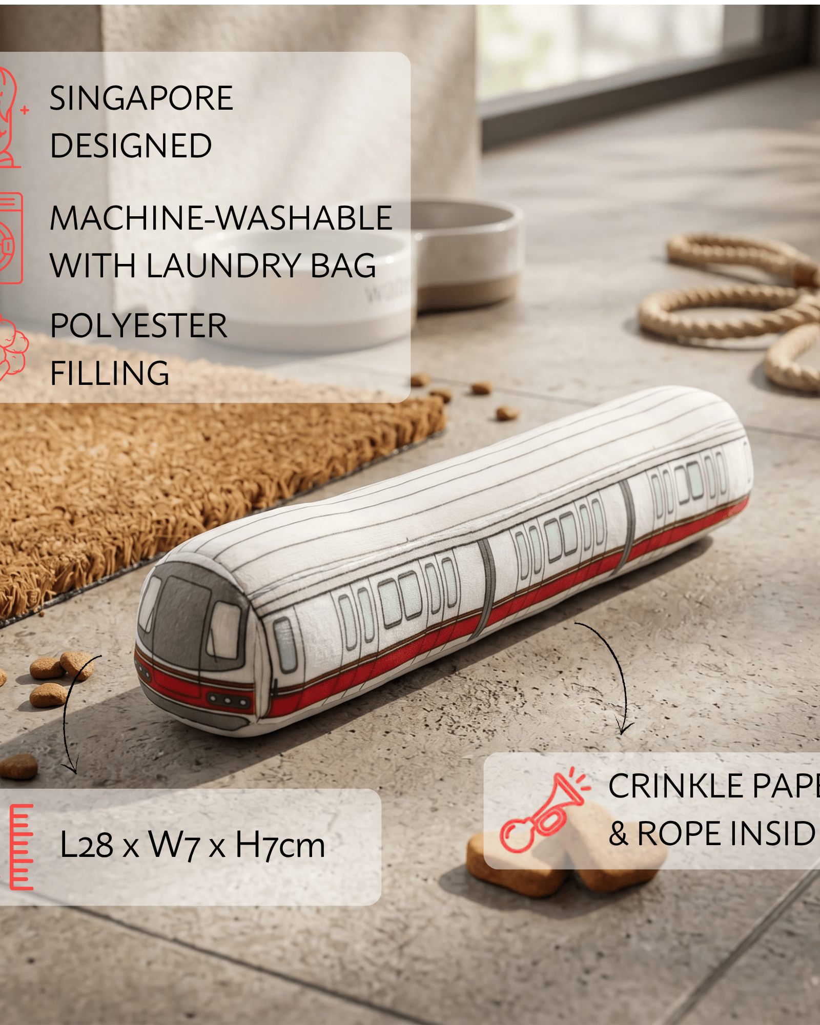 NOM | Waggle Train Chew Toy
