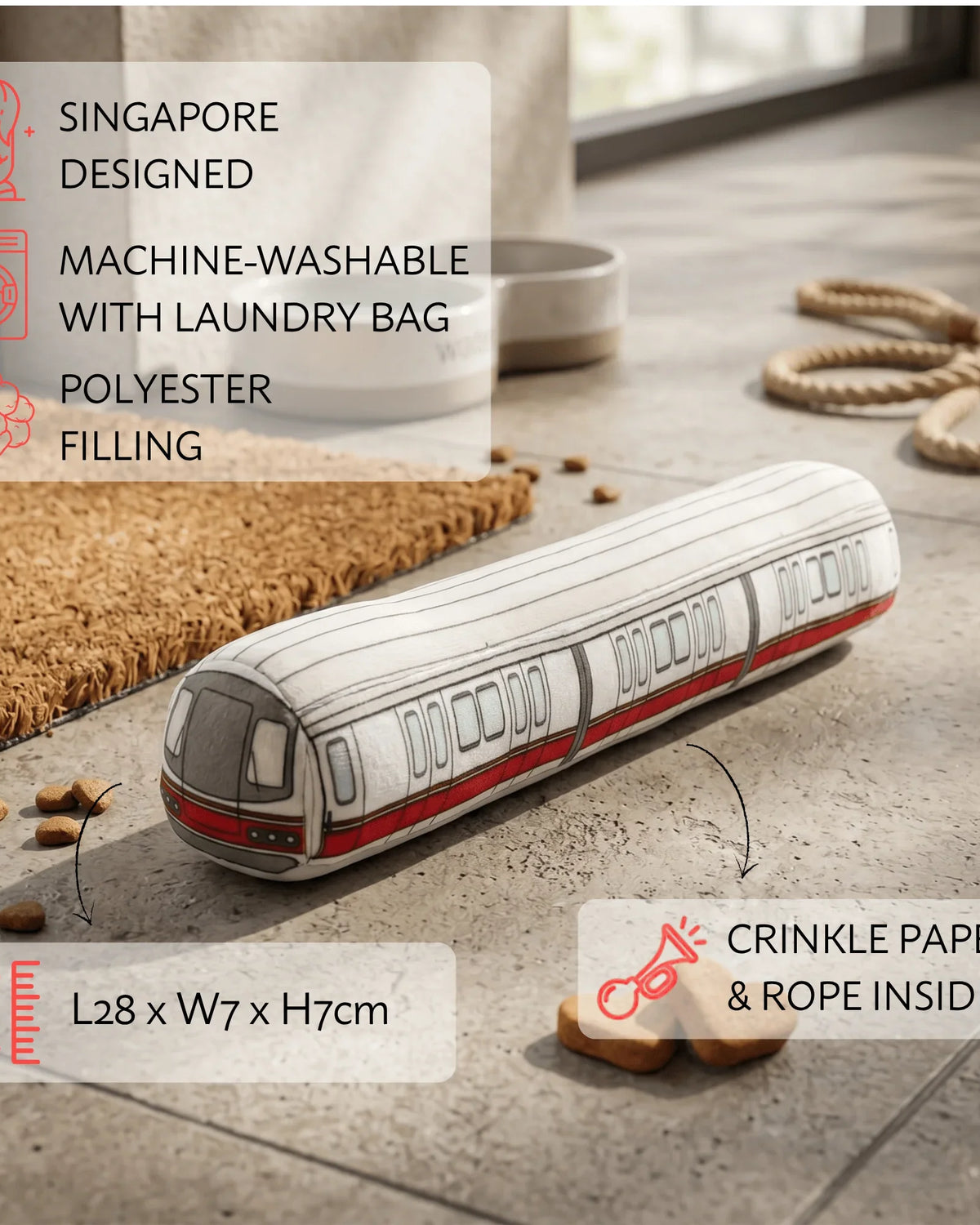 NOM | Waggle Train Chew Toy