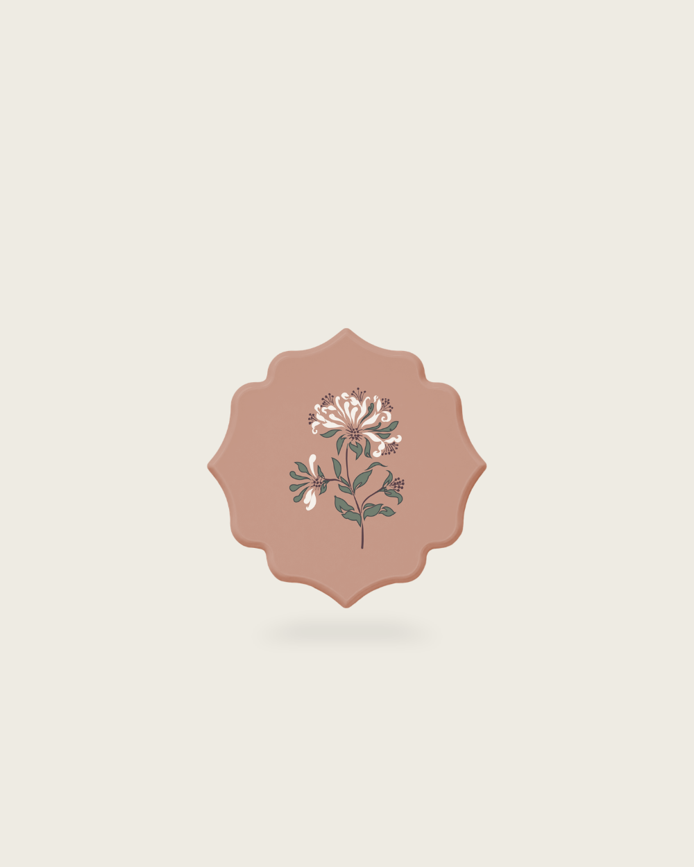 MEJA | The Silver Garden | Wooden Coaster Set by Meja | Set of 4 in a Box