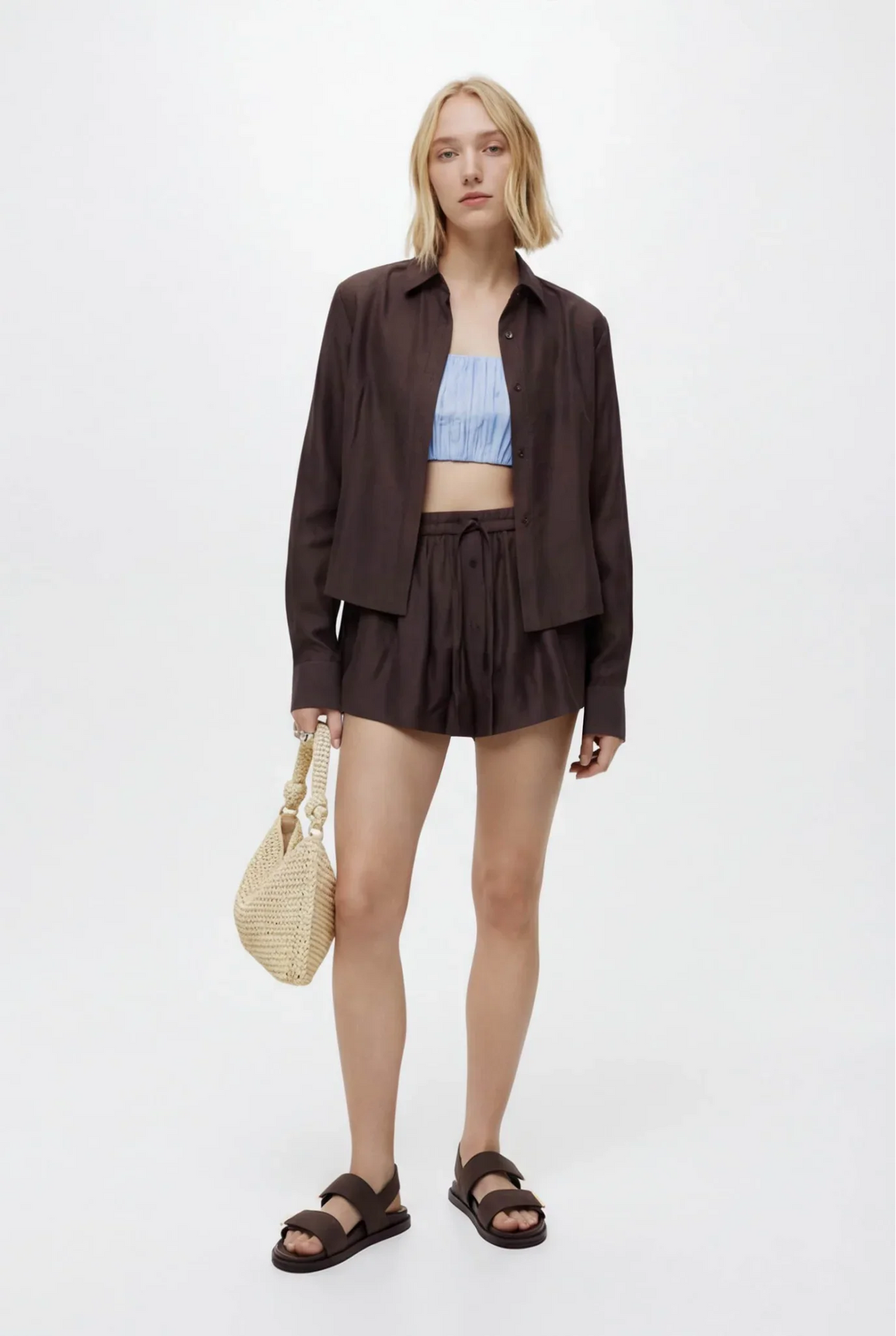 LAYERPLAN | Naya Tencel Linen Flared Shorts