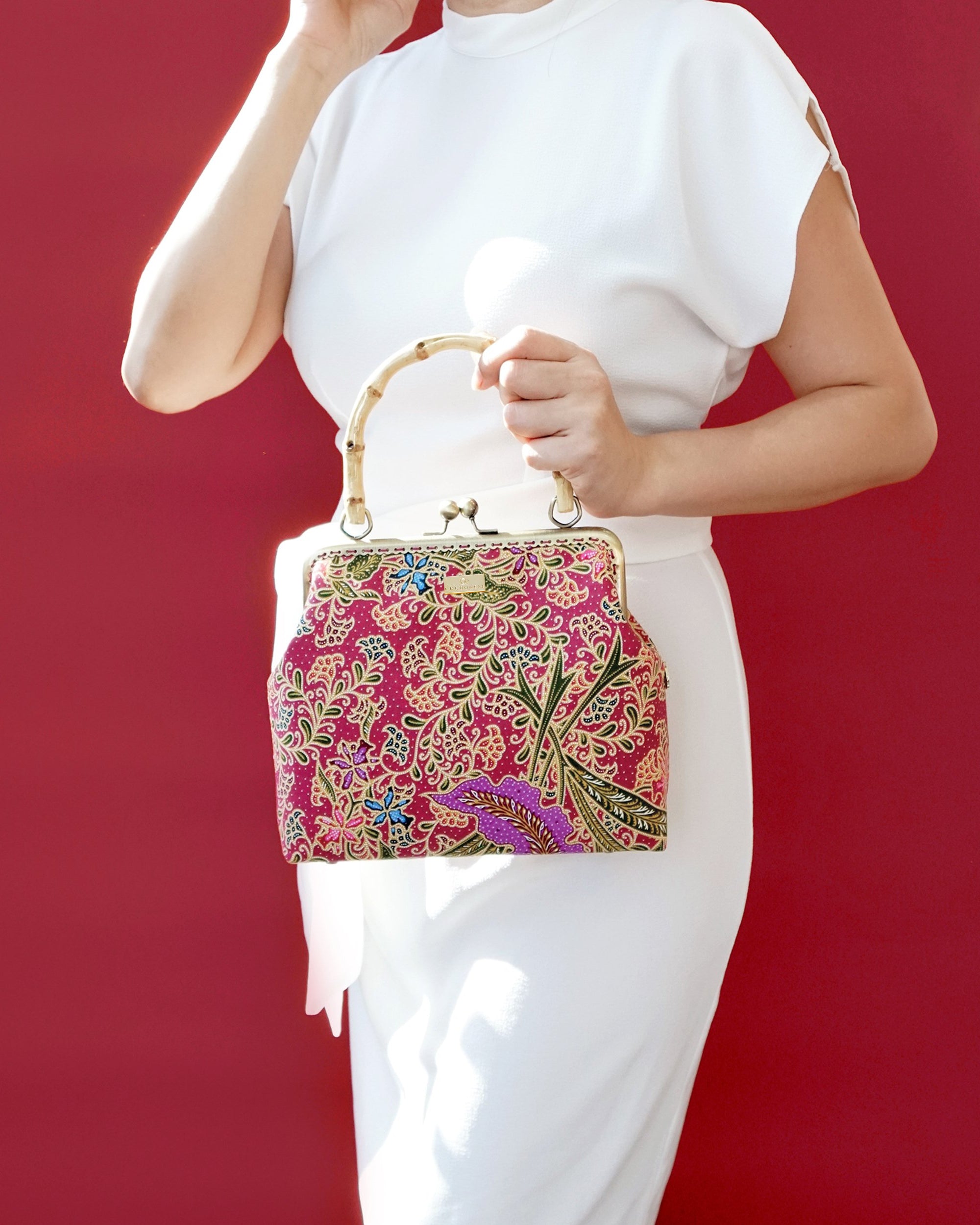 COCOONESE | Bamboo Top Handle Bag - Orchid (RD)