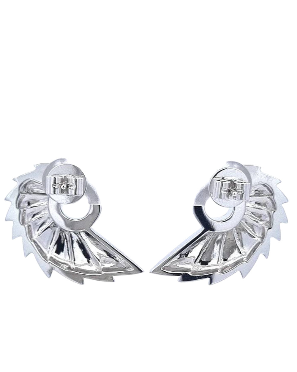 CREATIVE JEWELLERY STUDIO | Blue Sapphire "Music of the Sea" Rhodium Plated Silver Earrings by Glow ByM