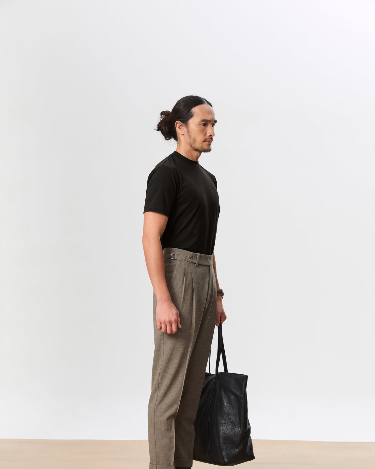 HOUSE OF ANON | Arlo Mock Neck Tee, Jersey