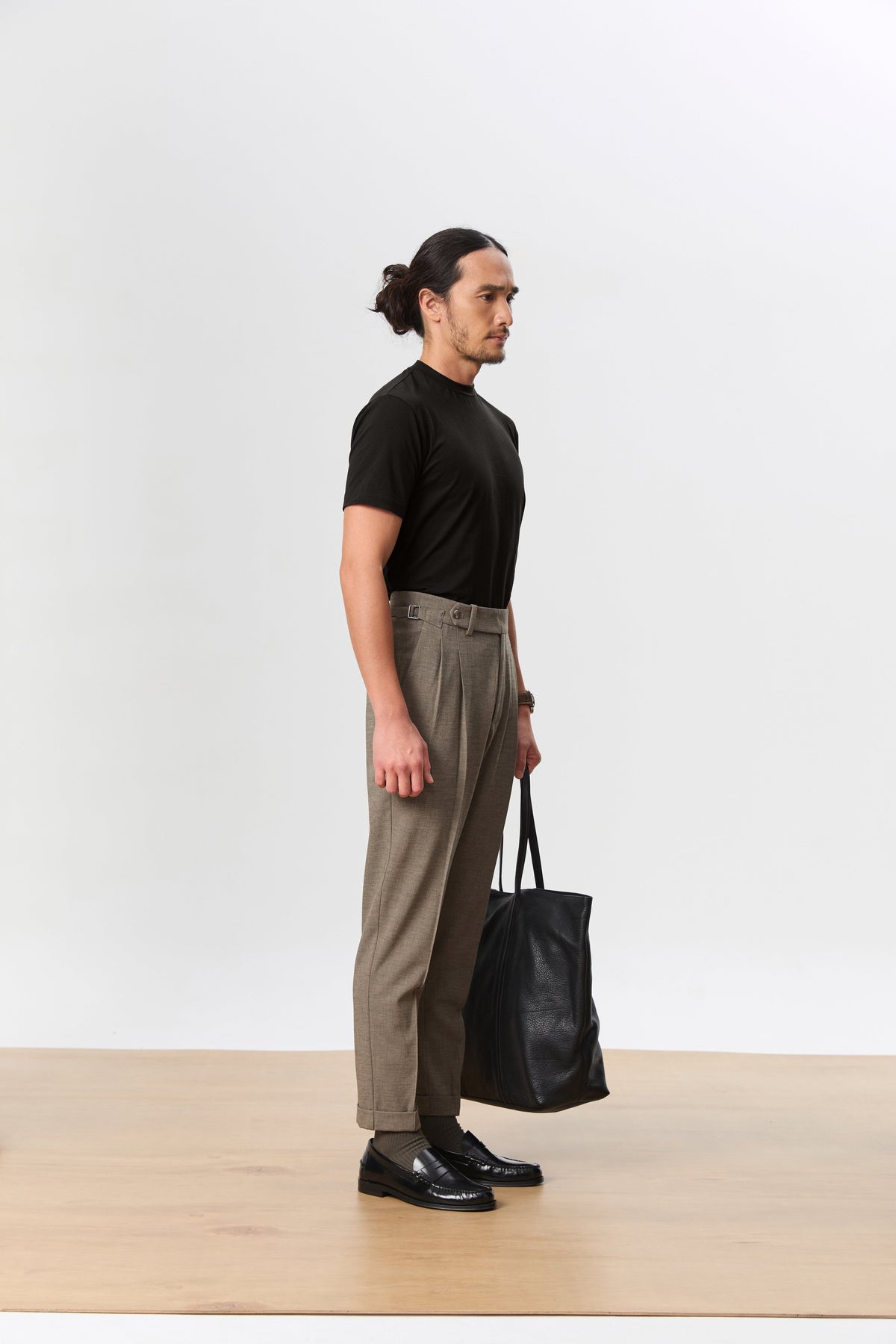 HOUSE OF ANON | Arlo Mock Neck Tee, Jersey