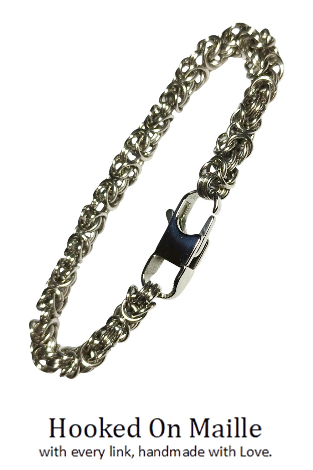 CREATIVE JEWELLERY STUDIO | Byzantine Stainless Steel Bracelet by Hooked On Maille