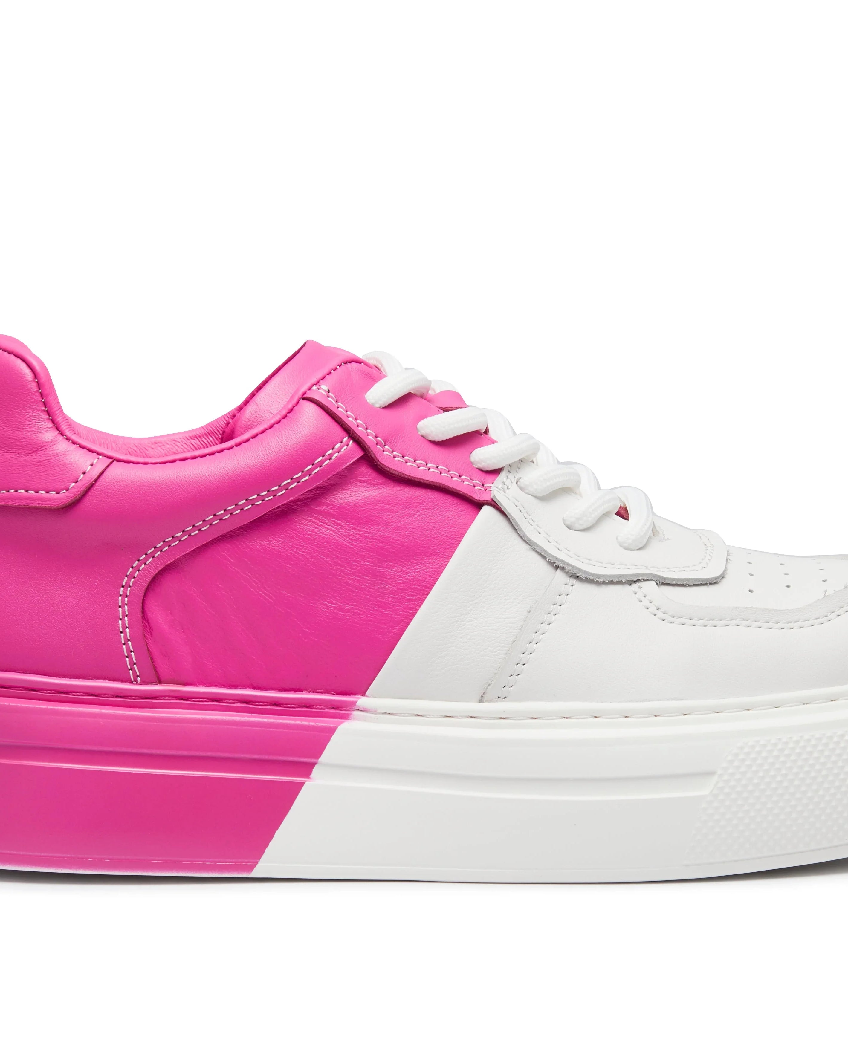 PROJECTWEAR | Fergie Dual Colour Leather Sneaker Pink
