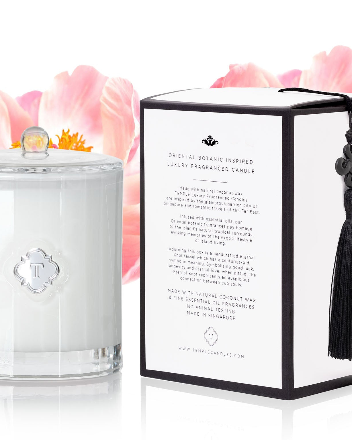 TEMPLE CANDLES | Luxury Fragranced Candle - Peony Petal & Fern