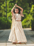 NIMBU | Nia Girls Lehenga Choli Skirt Top in Muslin Cotton