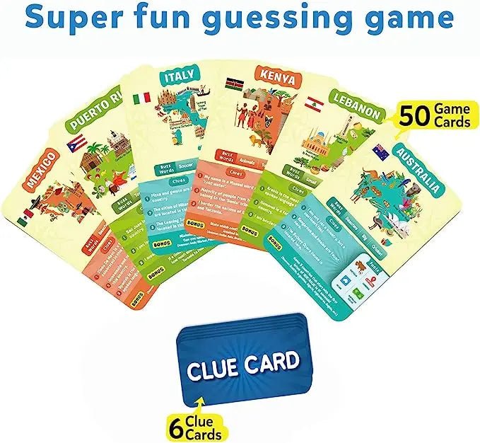 NIMBU | Skillmatics 'Guess in 10' Countries of the World Card Game of Smart Questions