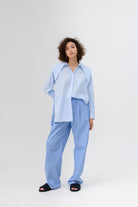 LAYERPLAN | Mira Embroidered Striped Cotton Three-Piece Set