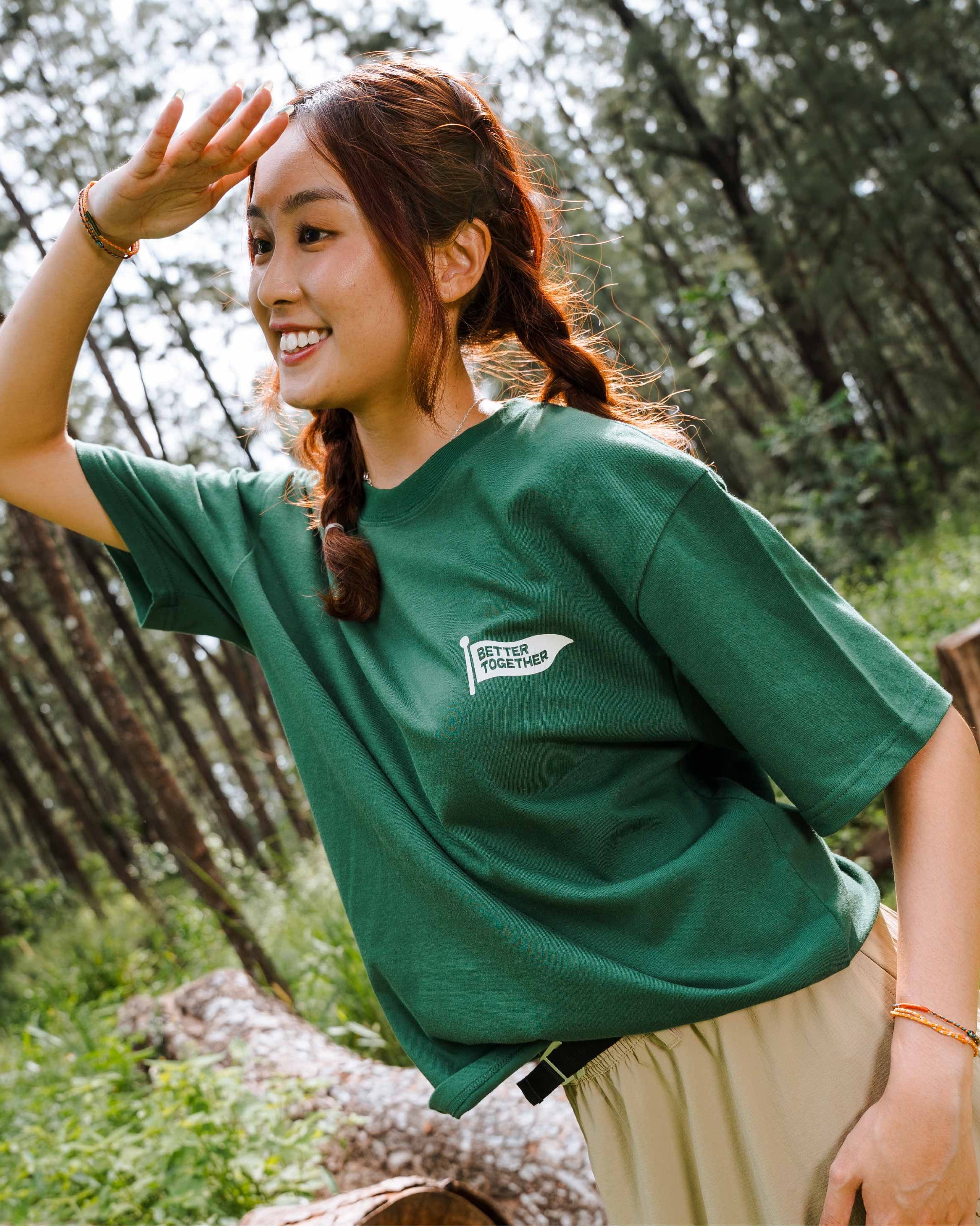 TALKING TOES | Better Together Oversized Tee | Green