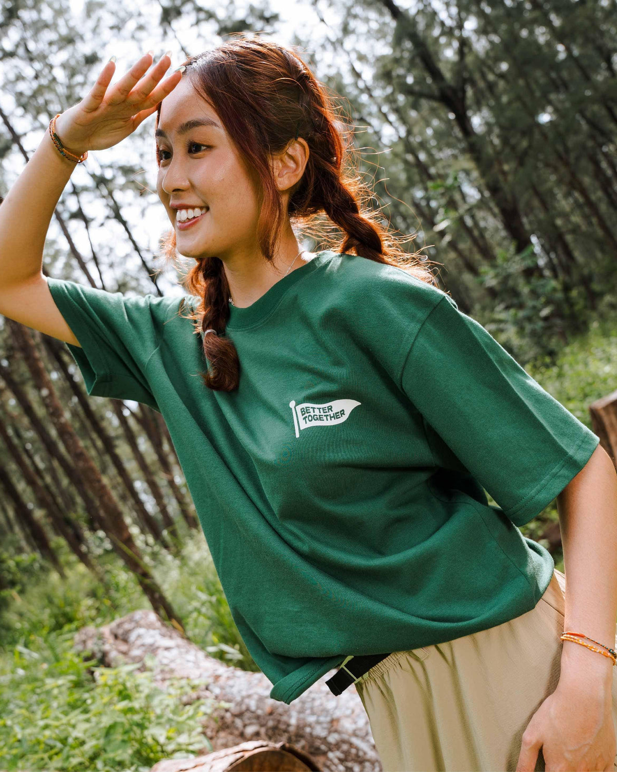 TALKING TOES | Better Together Oversized Tee | Green