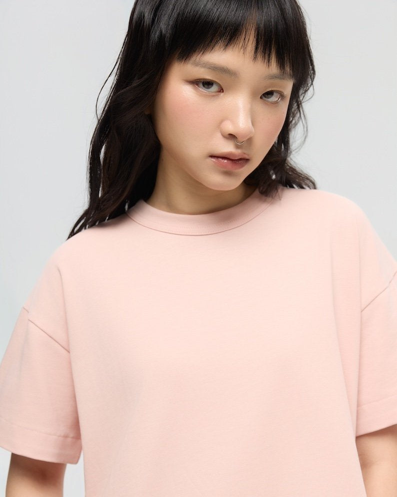 3EIGHTH | SOKKO Zip Tee in Blush Pink