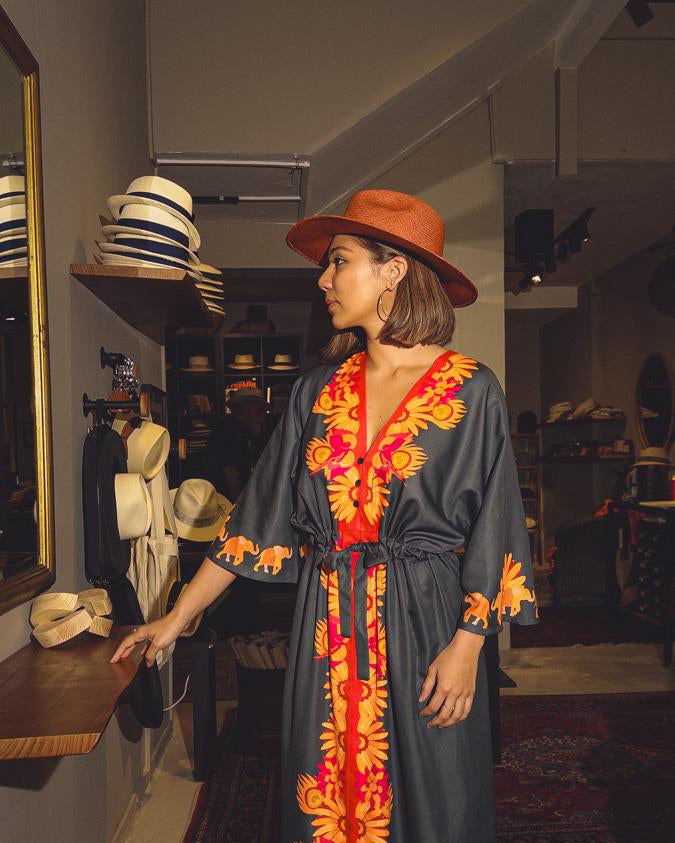 BINARY STYLE | Madame Wong Dress - Tropical Carnival - Long