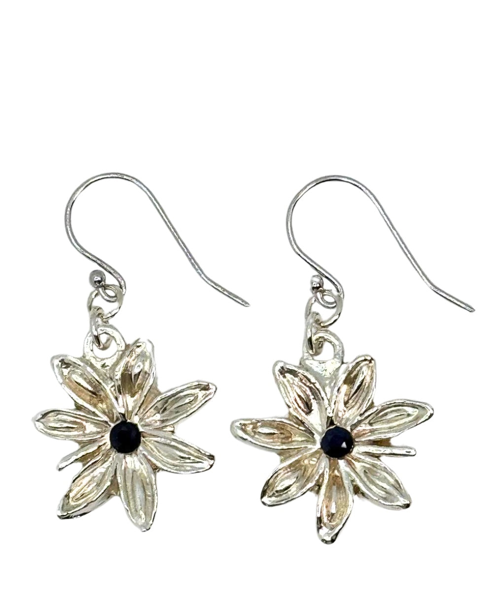 CREATIVE JEWELLERY STUDIO | Blue Sapphire, Silver Star Anise Earrings by Annyun