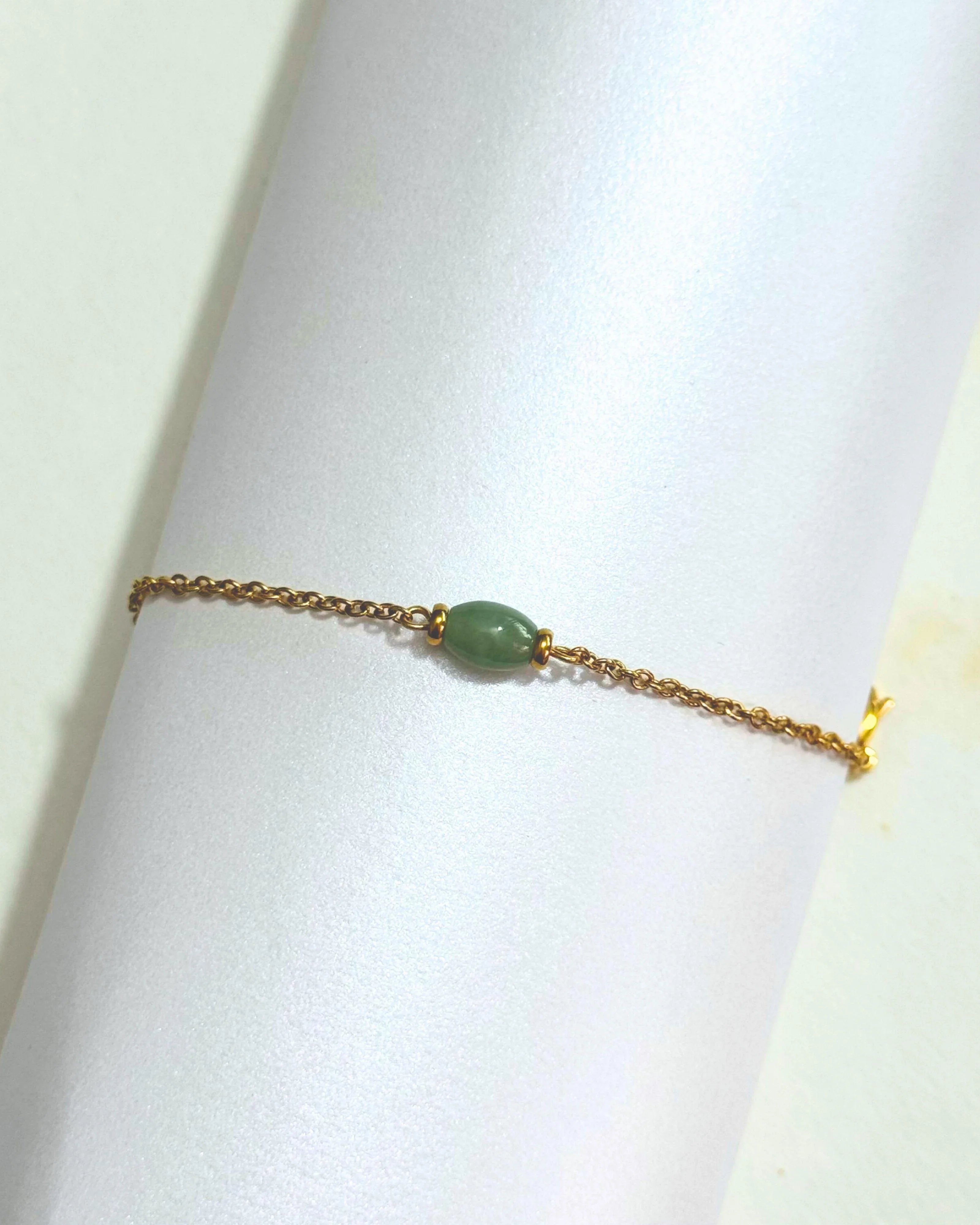 THE ANTECEDENT STORE | B - Minimalise Jade Chain Bracelet