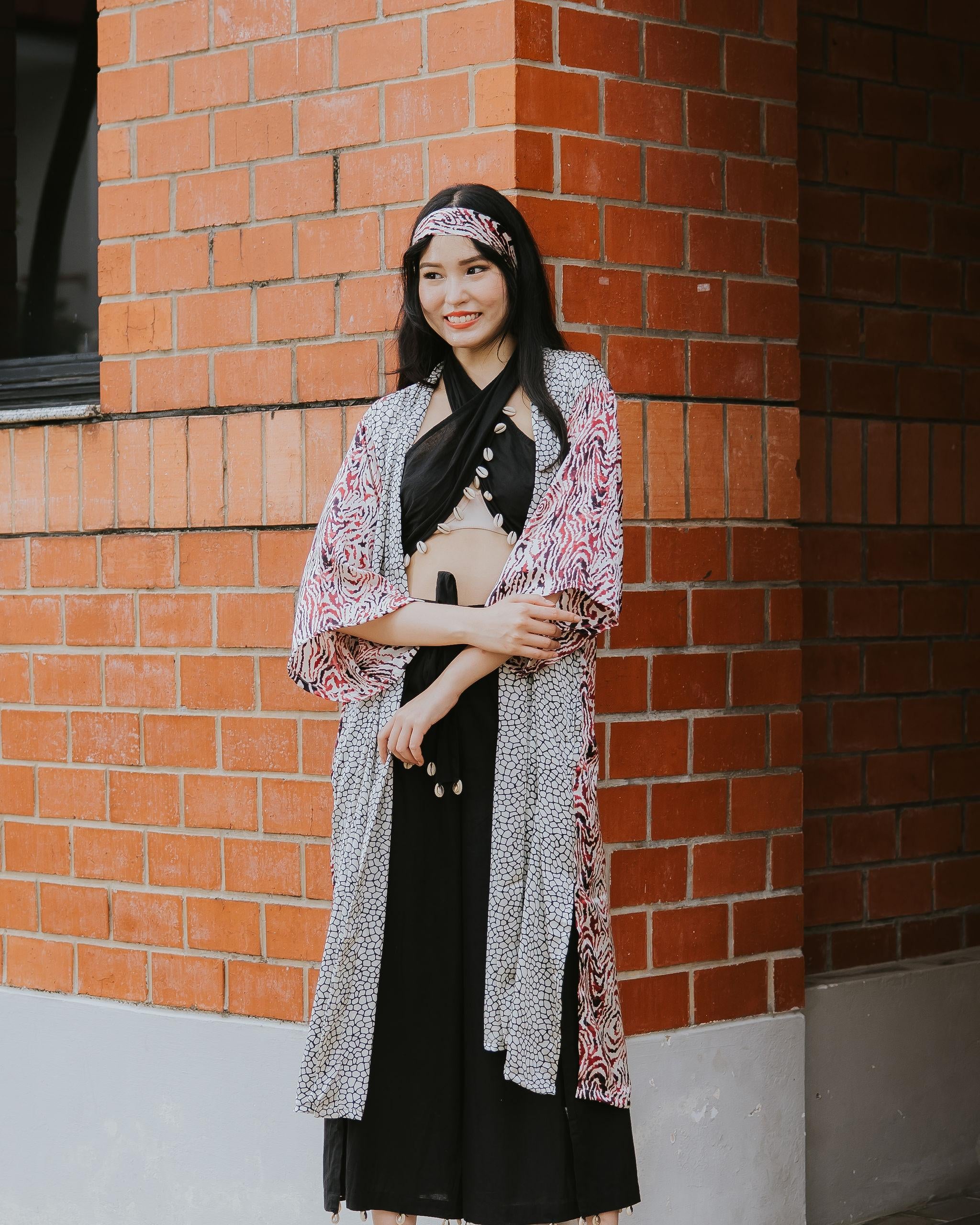 RAJA RANI | Modal Silk Long Kimono